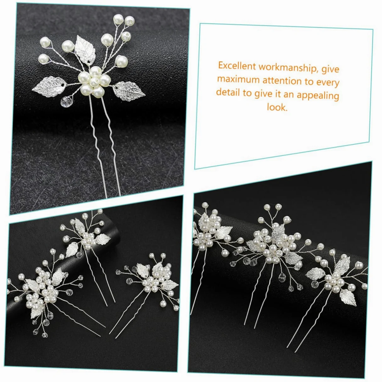 FRCOLOR 15pezzi Bridal Hair Pin Eleganti Accessori Per Sposa Con Foglie Di Fermagli Per Matrimonio Design Raffinato Per Donne e Ragazze