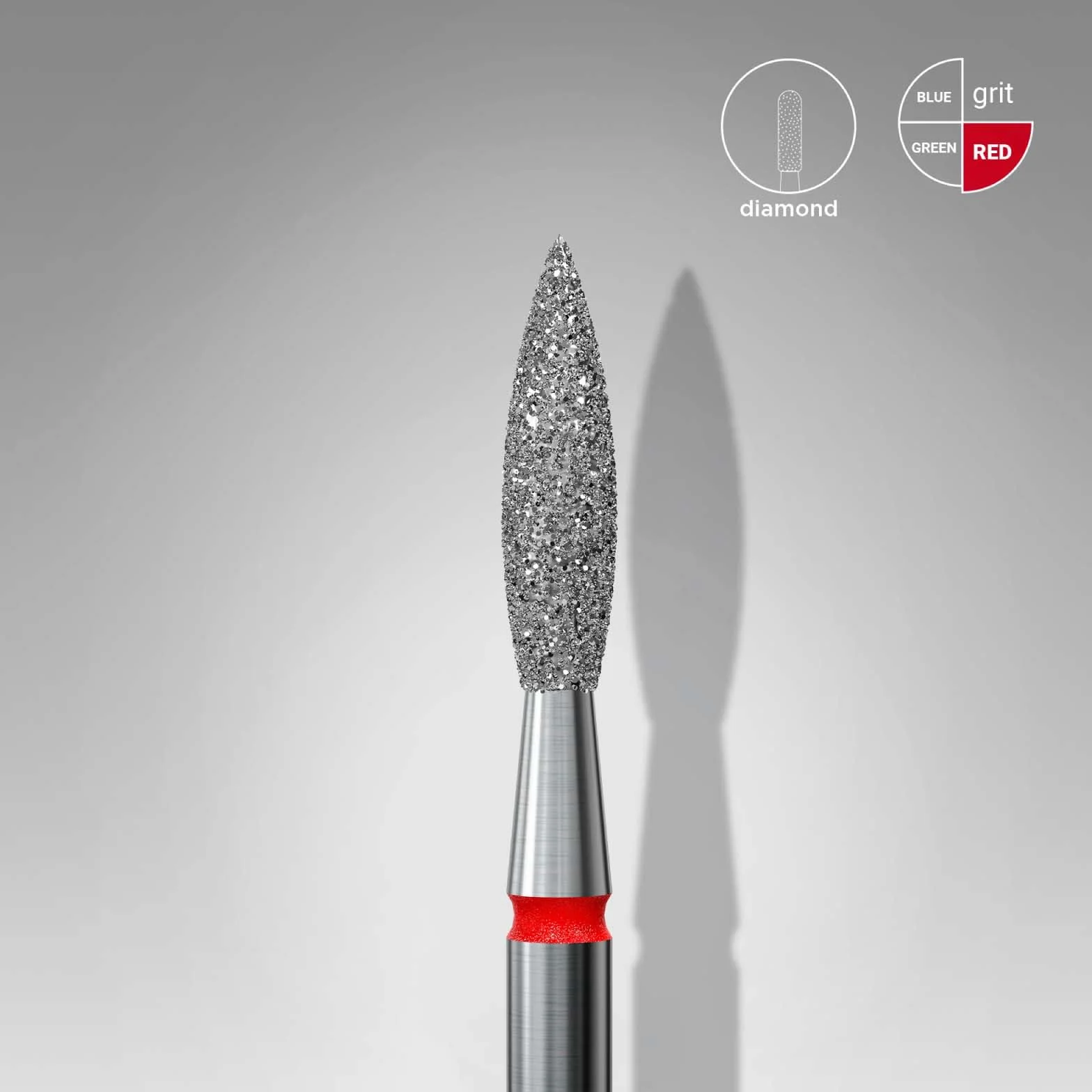 STALEKS PRO Punta diamantata Fiamma anello rosso Kit di scarico per unghie Punte per manicure e pedicure NAIL DRILL BIT