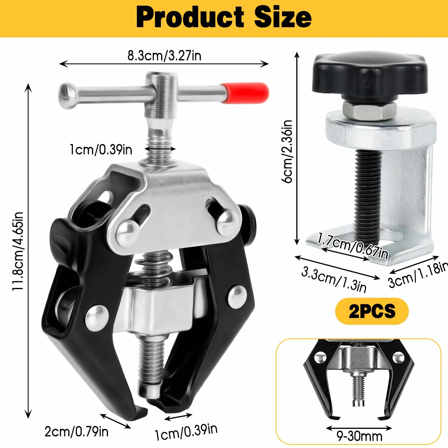 Estrattore per Braccio Tergicristallo 3 Pezzi, Strumento Rimozione Tergicristallo Auto (9-30mm)