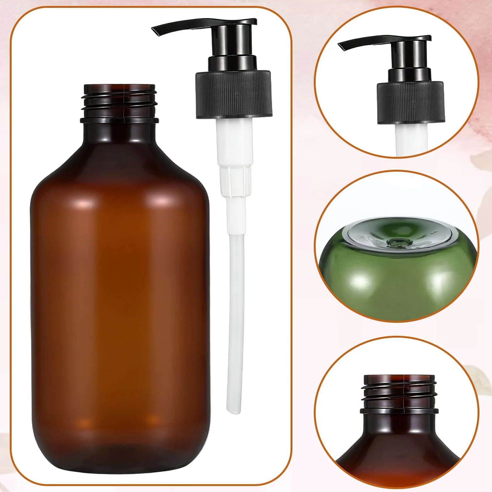 2 dispenser di sapone vuoto in plastica da 283,5 g, con pompa, ricaricabili, per shampoo, bagnoschiuma, bagno