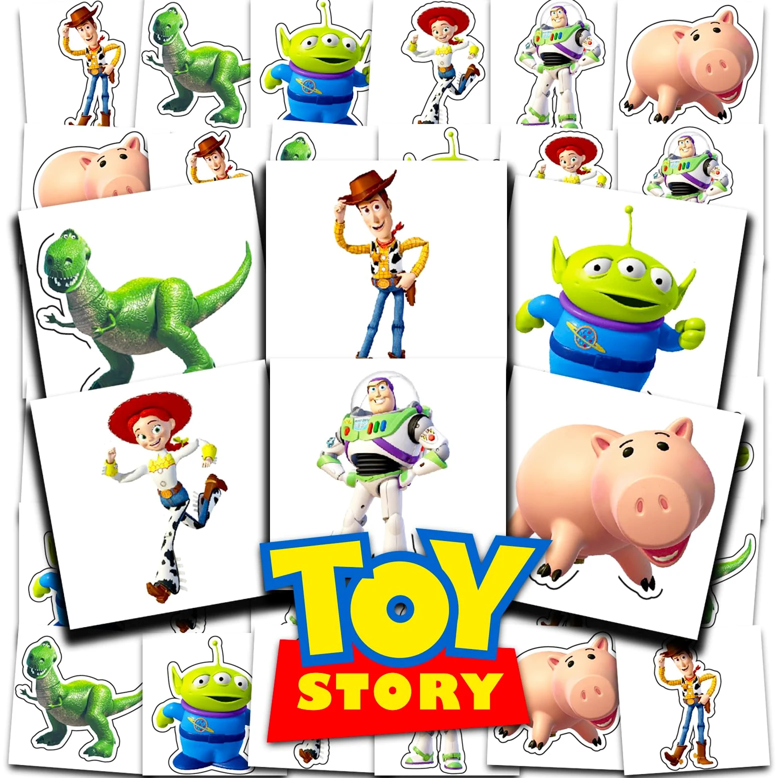 Disney Toy Story Tattoos - Set di 72 tatuaggi temporanei perforati, 5,1 x 5,1 cm, per bambini, ragazzi e ragazze (Toy Story Party Supplies)