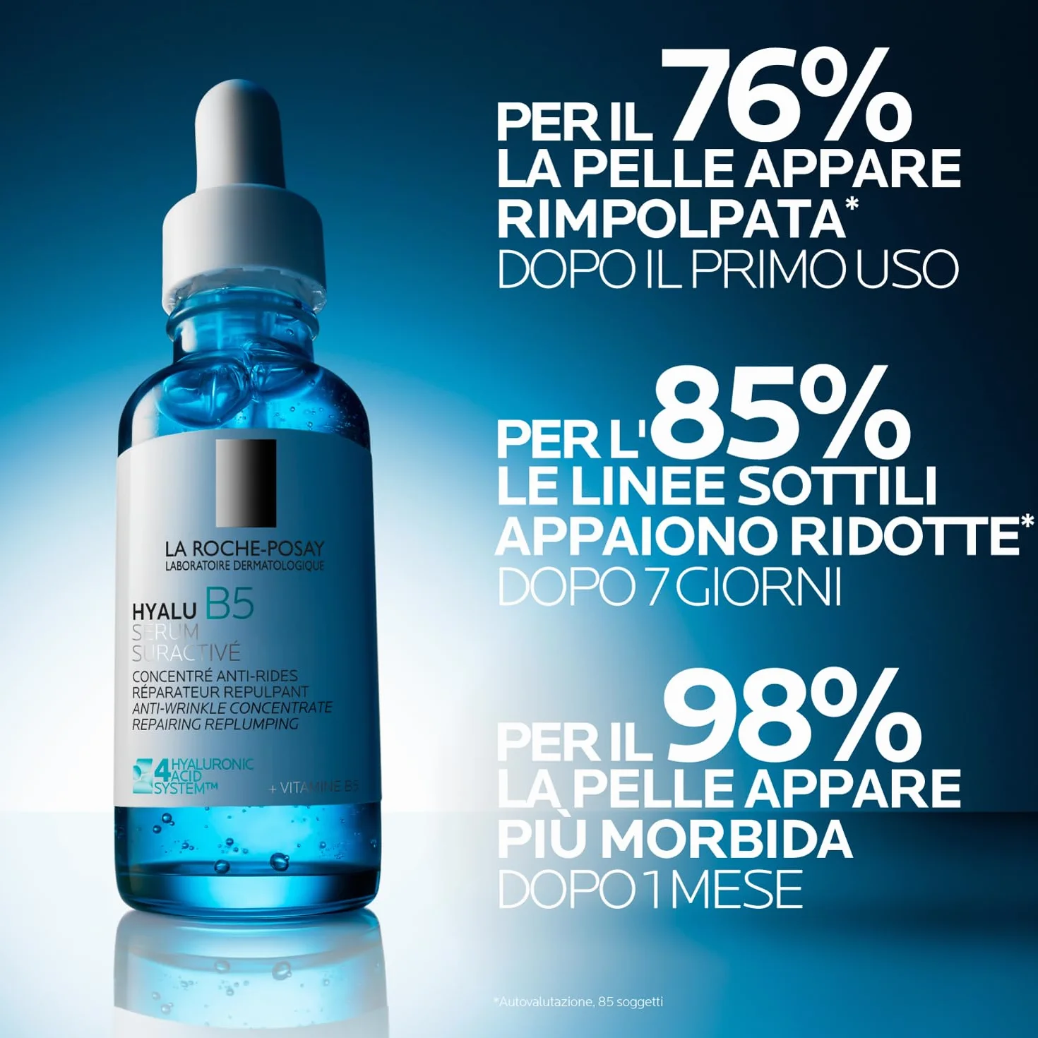 La Roche Posay Hyalu B5 Siero Concentrato Anti-Rughe, Adatto a tutti i Tipi di Pelle e Fototipi, Effetto Rivitalizzante, Pelle Rimpolpata, Con 4 Tipi di Acido Ialuronico e Routine Correlate