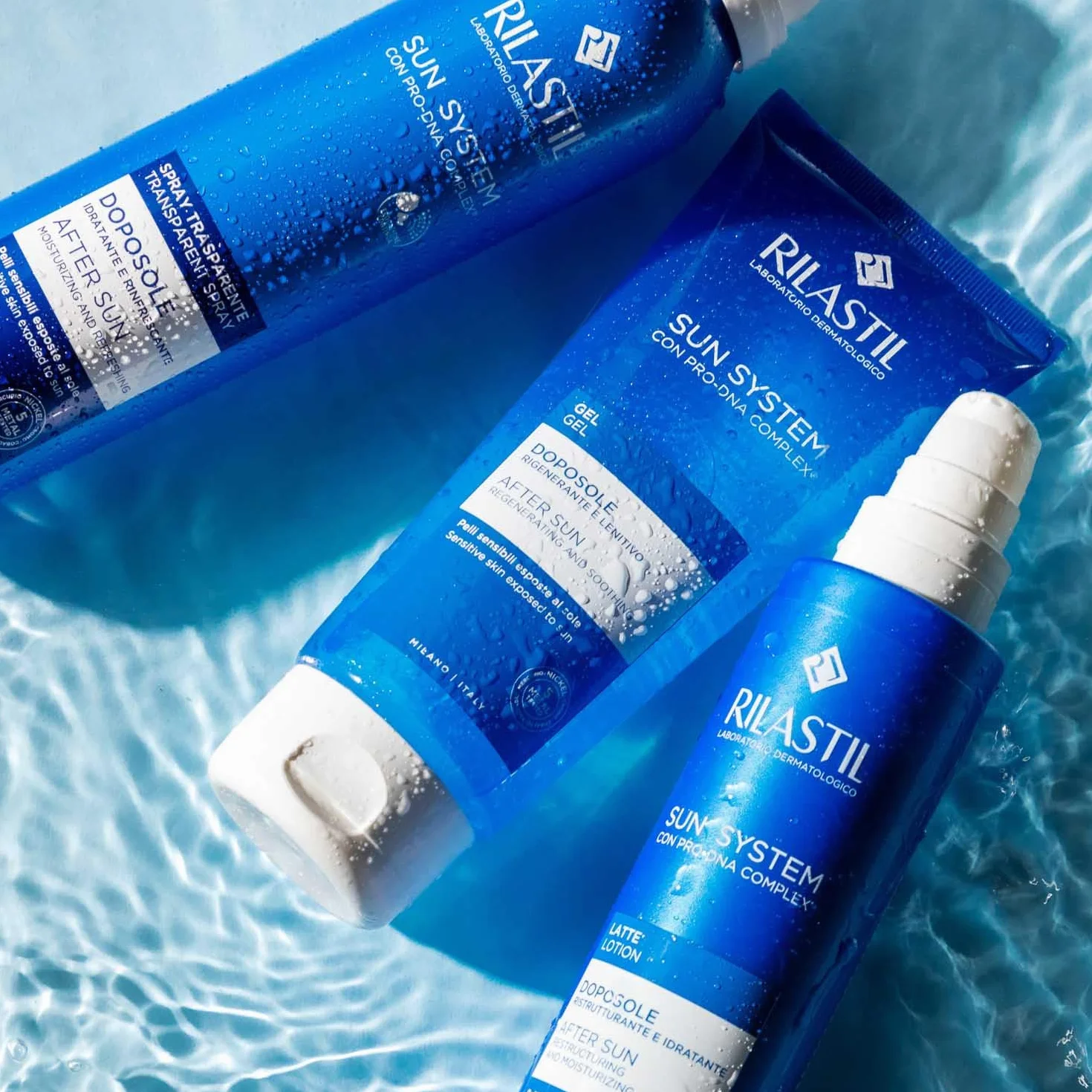 Rilastil Sun System Gel Doposole Trasparente Viso e Corpo, Rigenerante, Idratante e Lenitivo con Acido Ialuronico, per Pelli Sensibili Confezione da 200ml