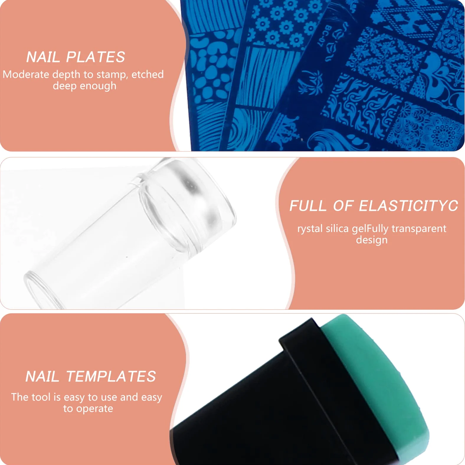 2 Set Piastre Stamping Per Unghie Template Creativi Per Nail Art Te Stupendi Design Manicure E Pedicure Per E Appassionati Nail Art 13 Pezzi*2