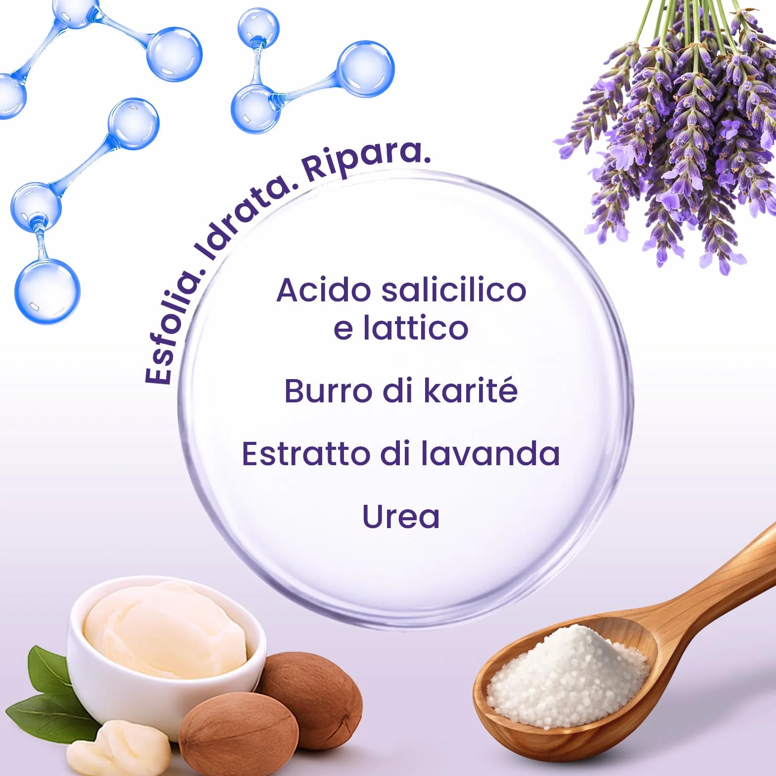 Maschera Piedi Esfoliante (6 Paia), Trattamento per Talloni Screpolati con Lavanda e Burro di Karité, Peeling Piedi Idratante per Uomo e Donna, Calzini Esfolianti Taglia Unica