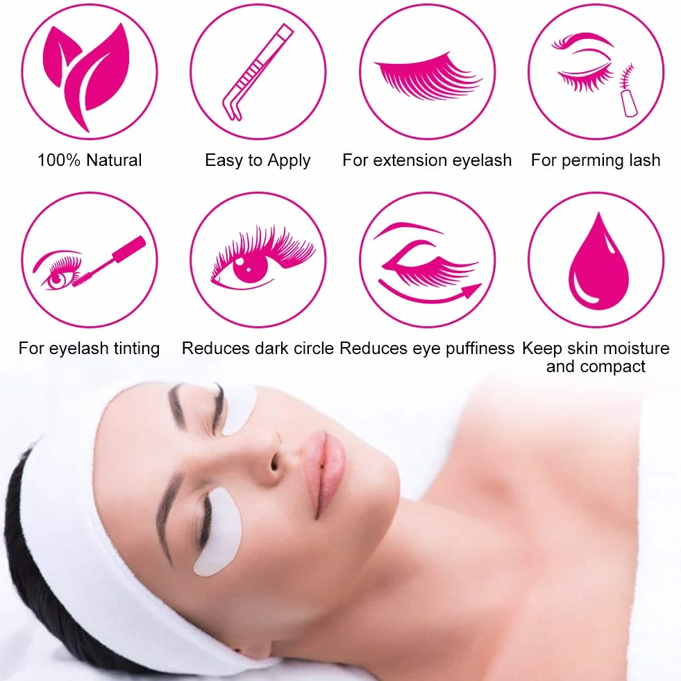 Patch Ciglia 50pcs Patch Extension Ciglia Cuscinetti per Gel per Occhi Eye Gel Pads