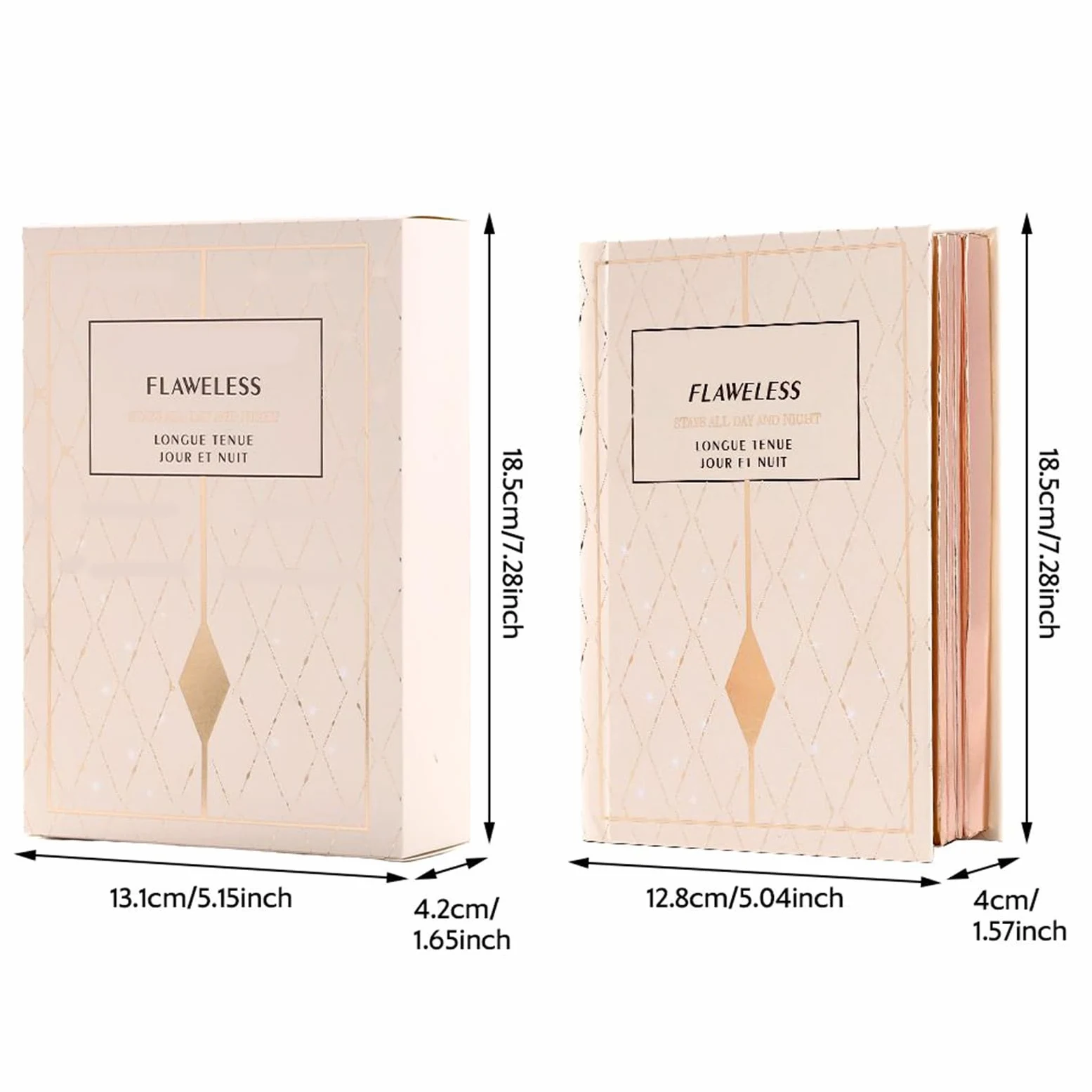 Palette Di Ombretti Per Gli Occhi 48 Colori Illuminante Impermeabile | Trucco A Forma Di Libro Per Donne Ragazze Ogni Giorno Festa Viaggio Halloween Uso Quotidiano Occasioni Speciali