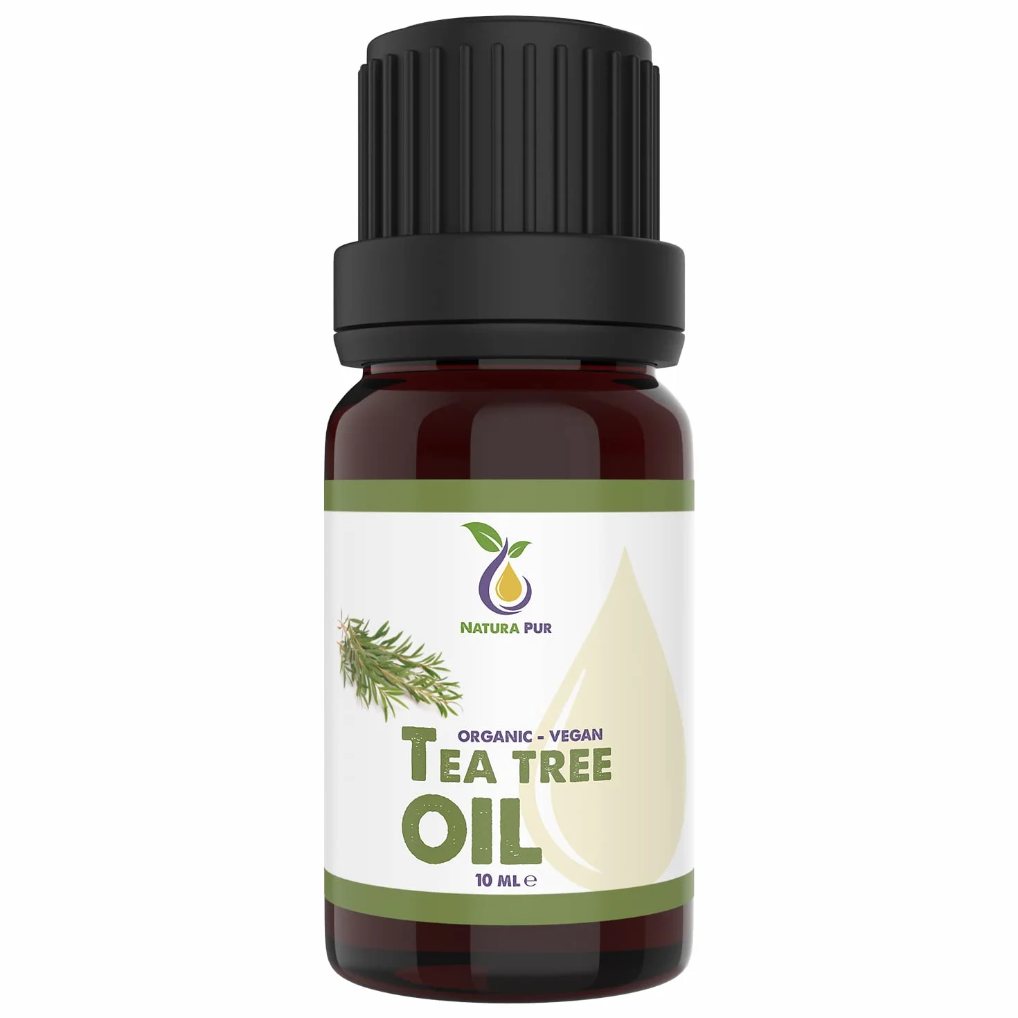 Olio Tea Tree puro biologico 10ml anti acne brufoli punti neri Olio Essenziale di Albero del Tè