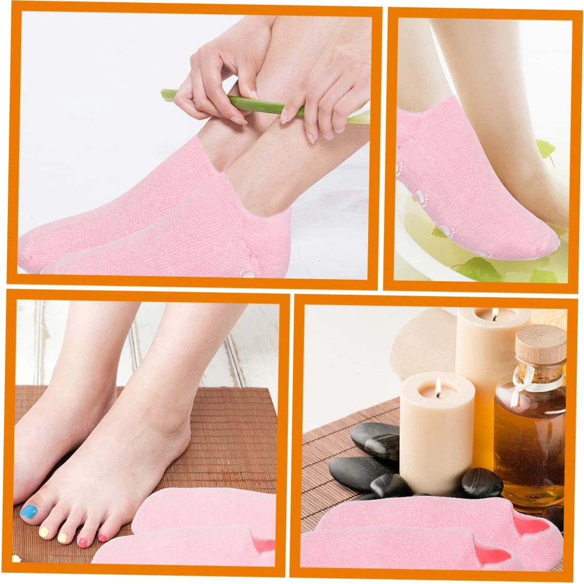 BESTYASH 3 Paia Socks Nutrienti per Spa Morbide e Antiscivolo per Trattamenti Idratanti Dei Talloni Screpolati