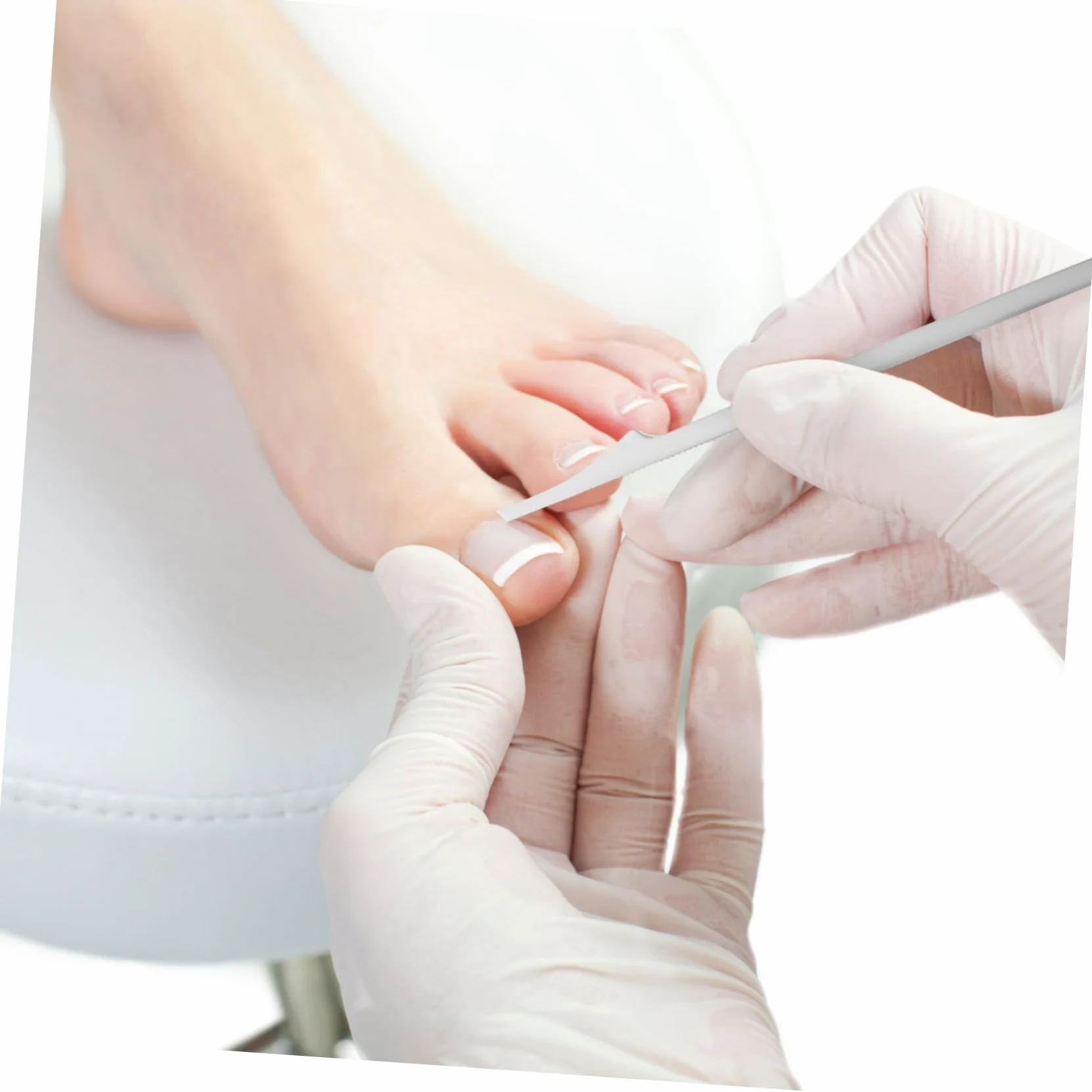 Set di 7 Pezzi per Pedicure in Acciaio Inox, Argento | Acciaio Alto Manganese e Pu, Uso Familiare e Professionale, Rimozione Calli e Pelle Secca