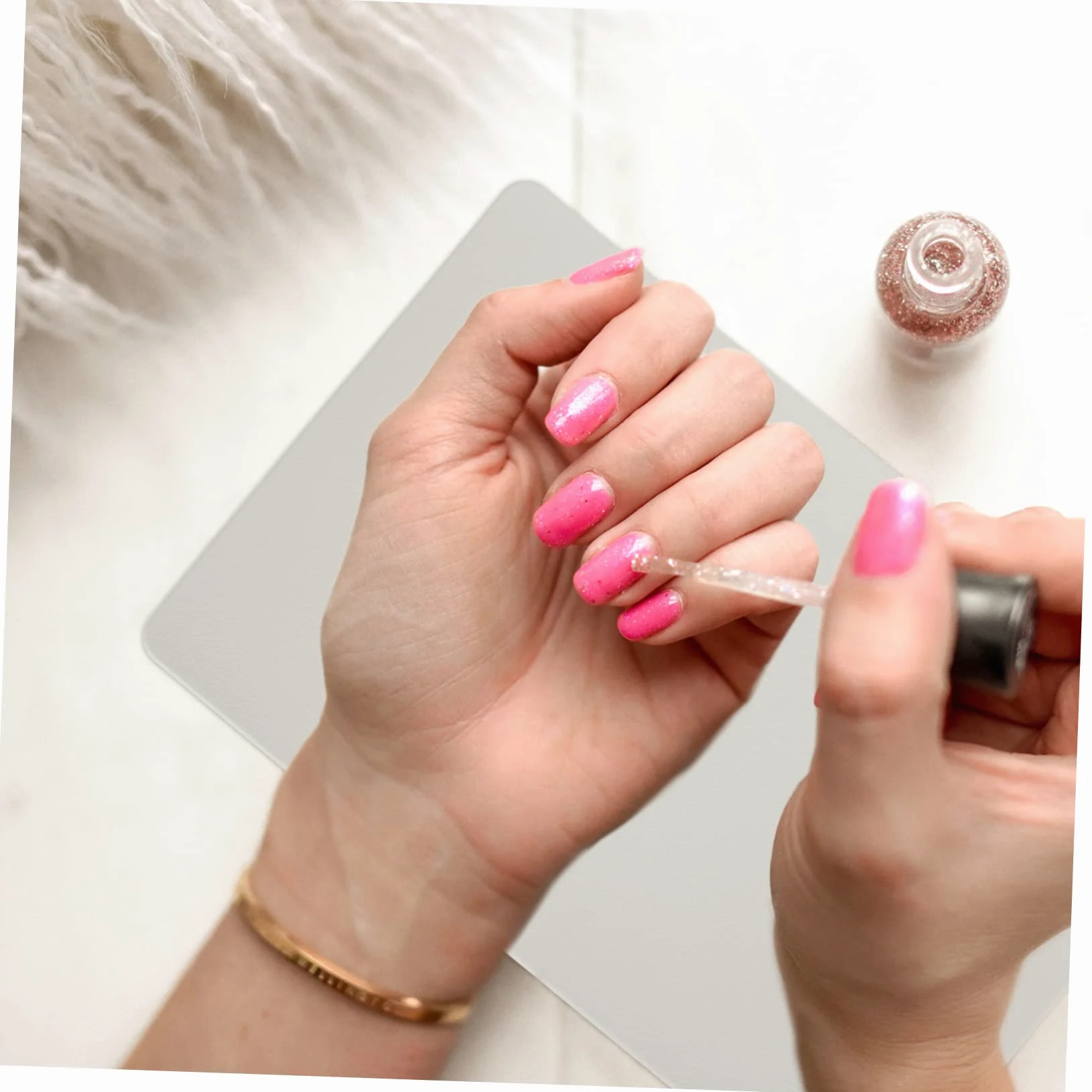 minkissy Poggiamani Manicure 4 Pz Tappetino Per Unghie Supporto Del Braccio Della Scrivania Tampone Per Manicure Tappetini in Silicone Tovagliette Cuscino Per Per Manicure Morbido Tavolo Pu