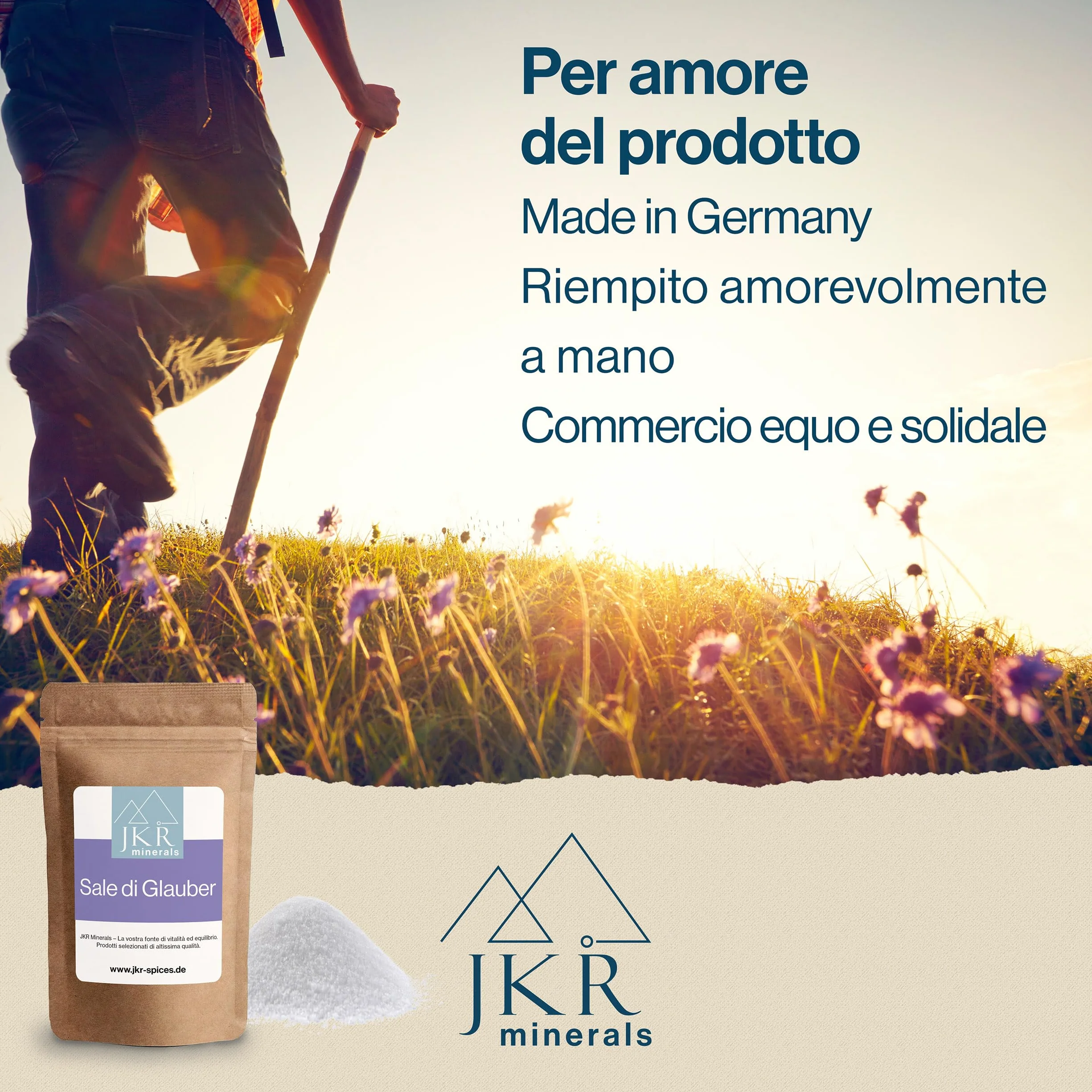 JKR Minerals Sale di Glauber 450g | Sale Glauber per uso alimentare | Solfato di sodio per uso alimentare | Na2SO4 in sacchetto richiudibile a emissioni zero di CO²