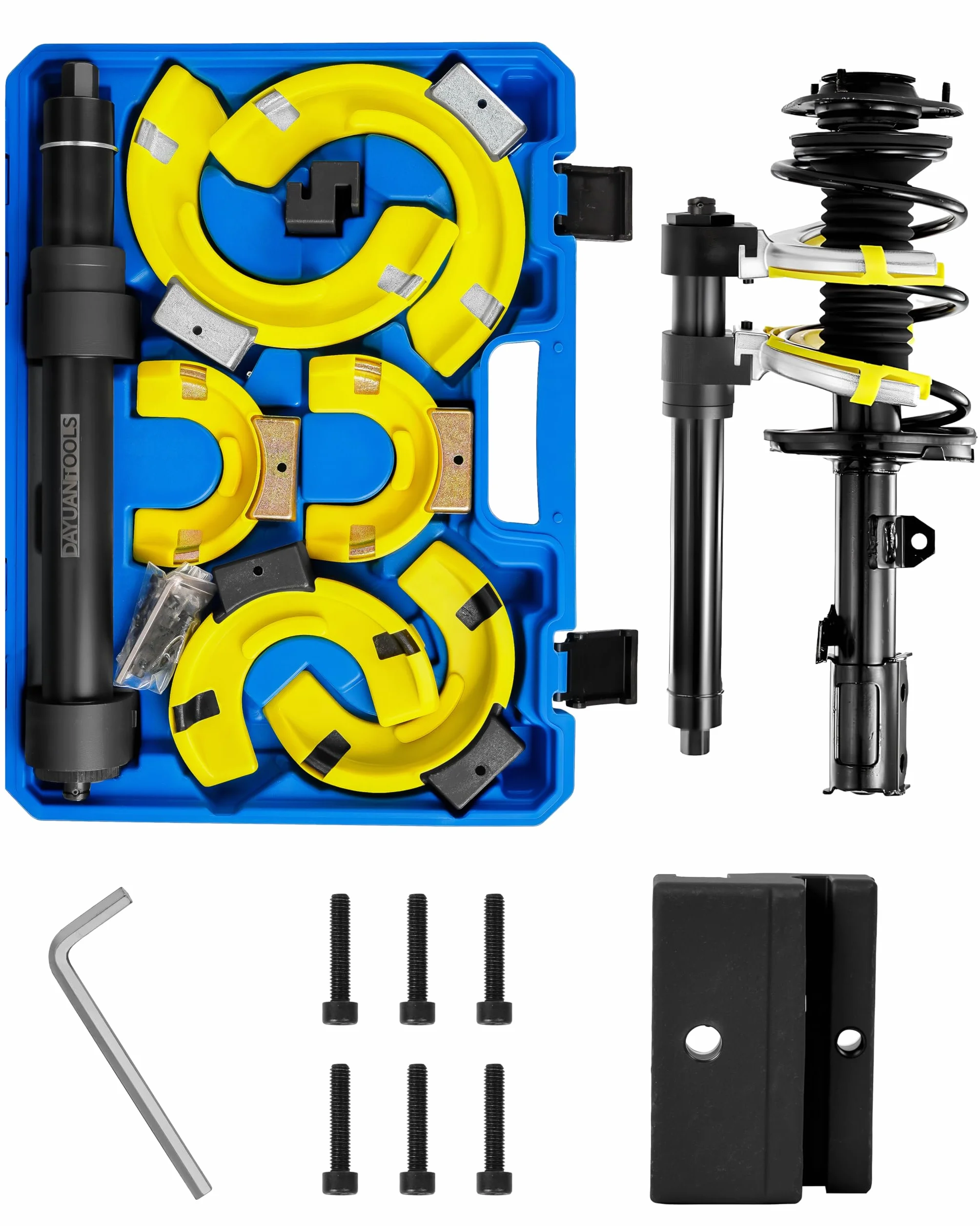 DAYUAN Compressore a Molla 1000kg Macpherson Strut Coil Spring Dumper Estrattore
