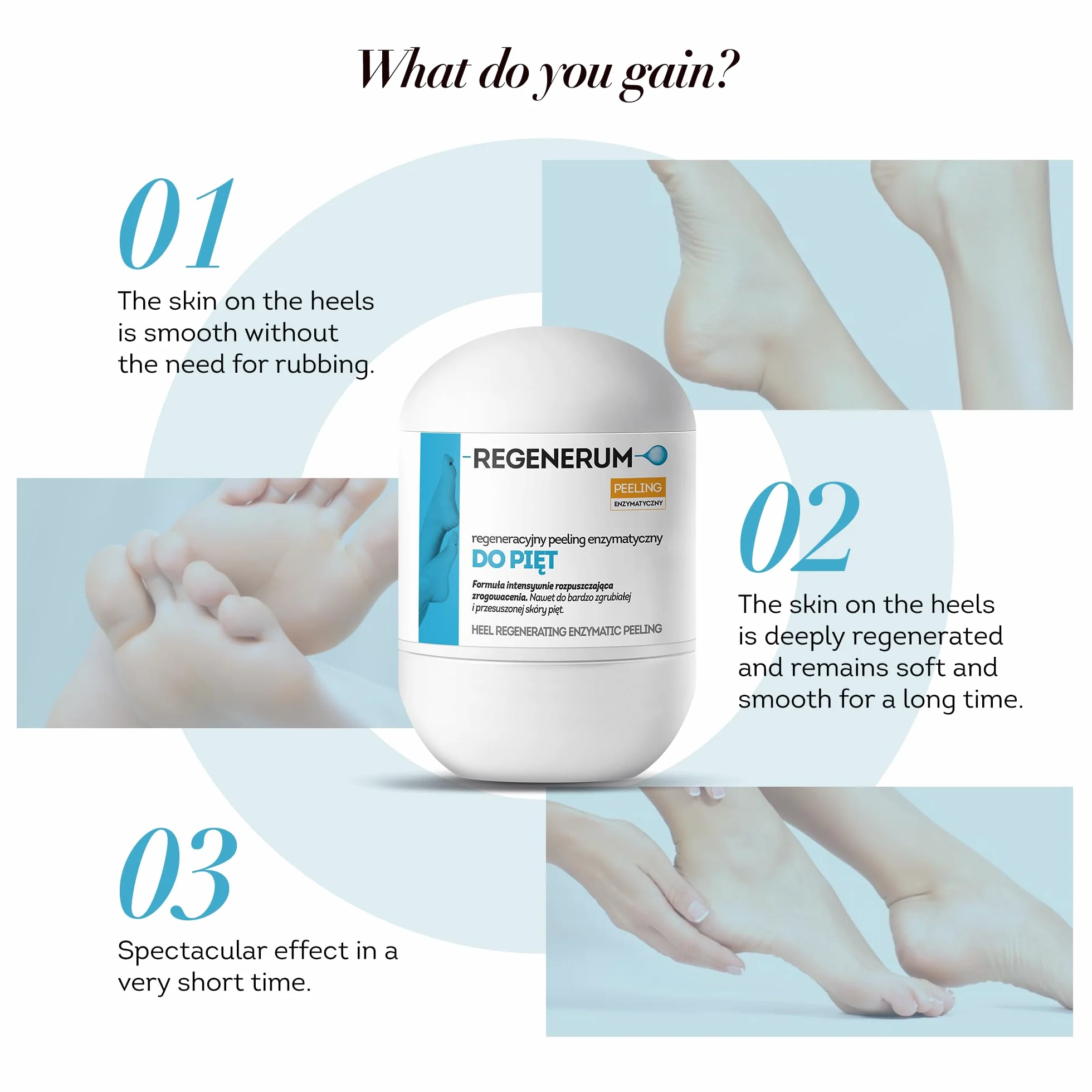 REGENERUM Peeling enzimatico rigenerante per talloni, 50 ml