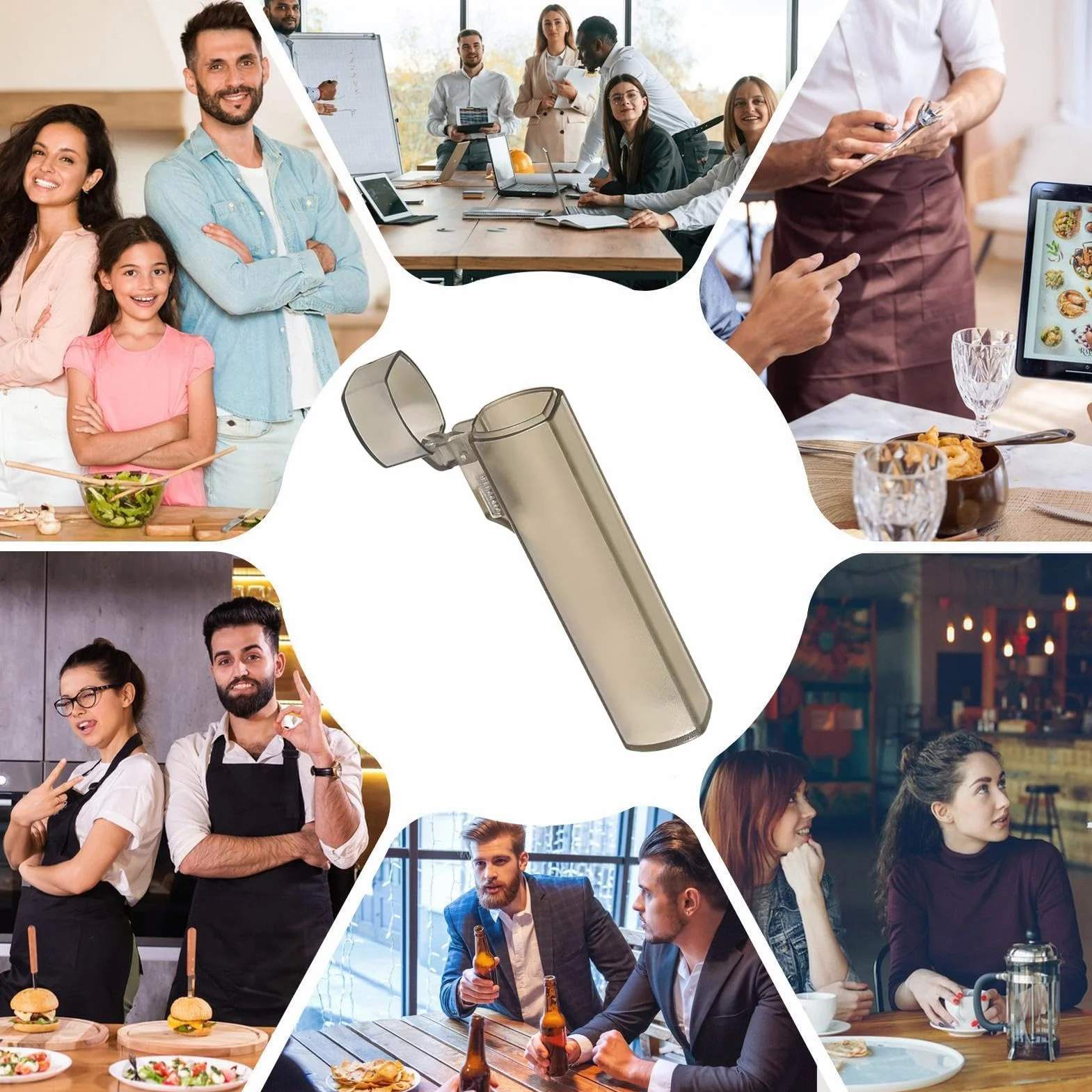 Porta stuzzicadenti da borsetta | Custodia portatile da viaggio per stuzzicadenti, trasparente, leggera, contenitore per stuzzicadenti con coperchio, per esterni, cucina e ristoranti