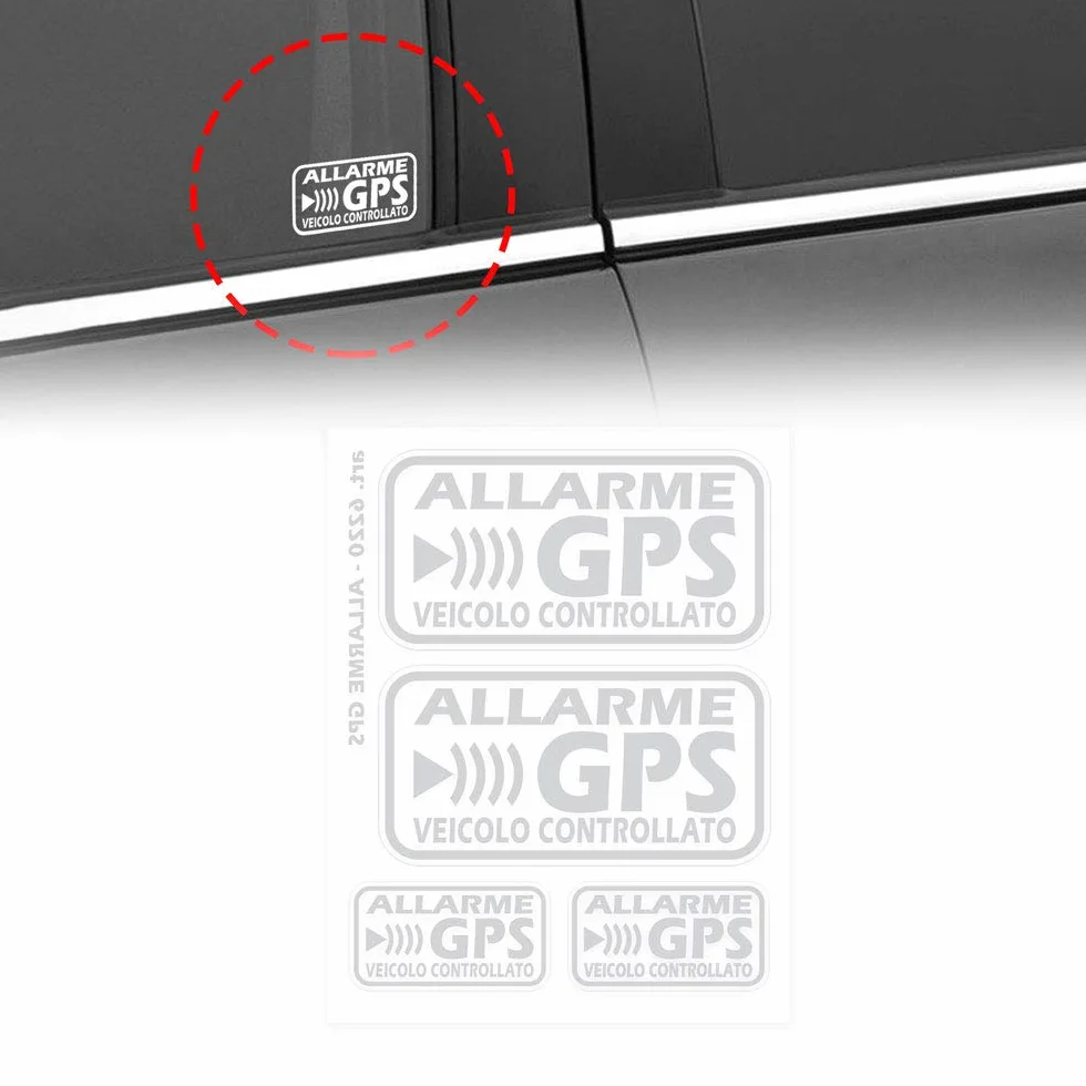 Adesivi Allarme GPS Veicolo Controllato 4R Quattroerre.it 6220