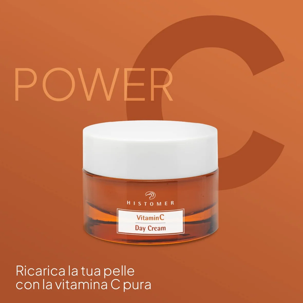 Histomer Vitamin C Day Cream - Crema Viso Giorno con Vitamina C Pura - 50ml | Crema Viso Idratante Antimacchie; Crema Anti-age, Protegge La Pelle