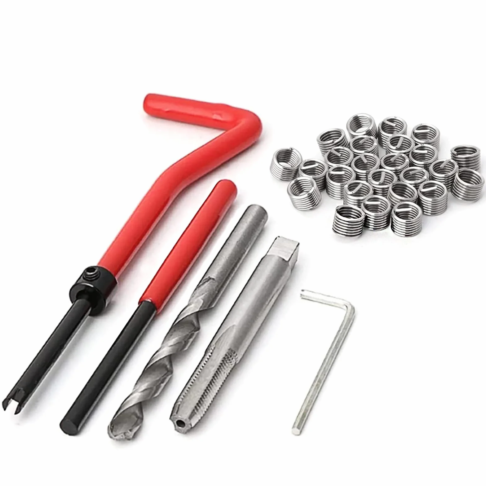 WANGCL 30 pezzi kit di riparazione filettatura M6 Helicoil inserti filettati