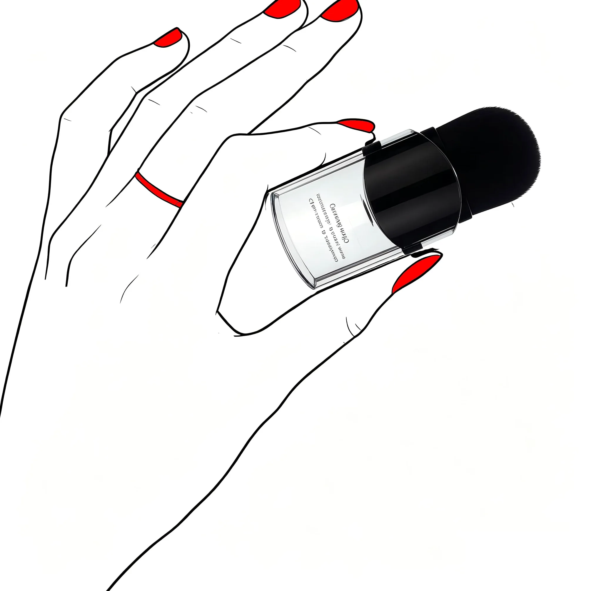 Mini pennello telescopico piatto da viaggio, retrattile, per cipria minerale, contouring, bronzer, cipria, crema solare, fondotinta in crema o cosmetici liquidi (2 pezzi)