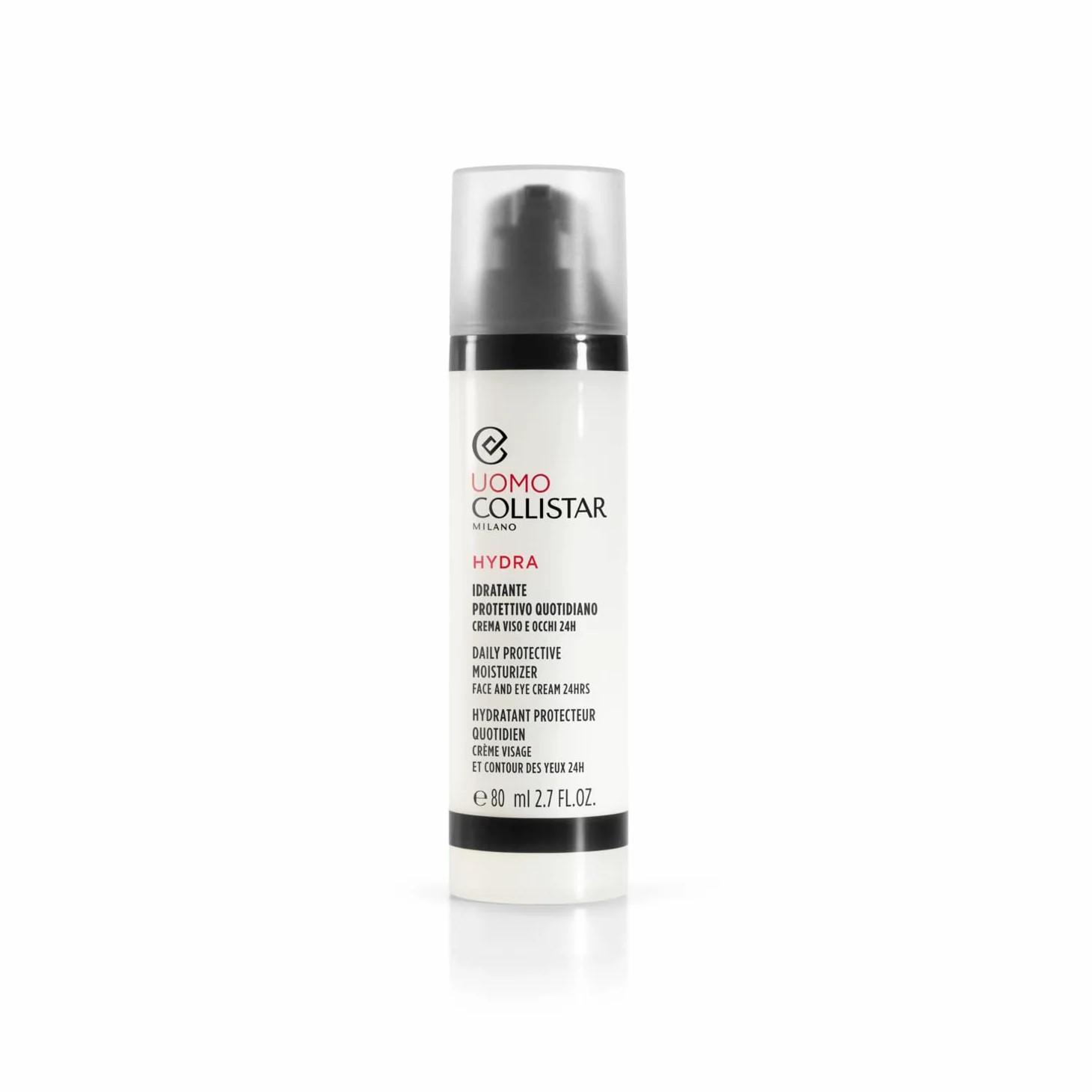 Collistar Hydra Uomo Idratante Protettivo Quotidiano, Crema Viso e Occhi 24h, 80 ml & Attivi Puri Uomo Siero Acido Ialuronico Idratante Liftante, Siero ricompattante anti-rughe 30 ml