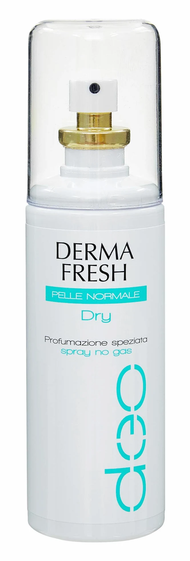 Dermafresh Dry, Deodorante Spray, Pelle Normale, Profumazione Speziata, No Gas, 100 ml (Confezione da 4)