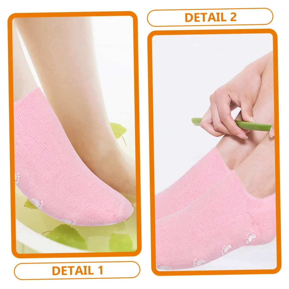 3 Paia Calzini Idratanti la Cura dei Piedi Gel a Base di Cotone ed Elastan, Effetto Nutriente e Antiscivolo, per Uso Notturno e Lavori Domestici