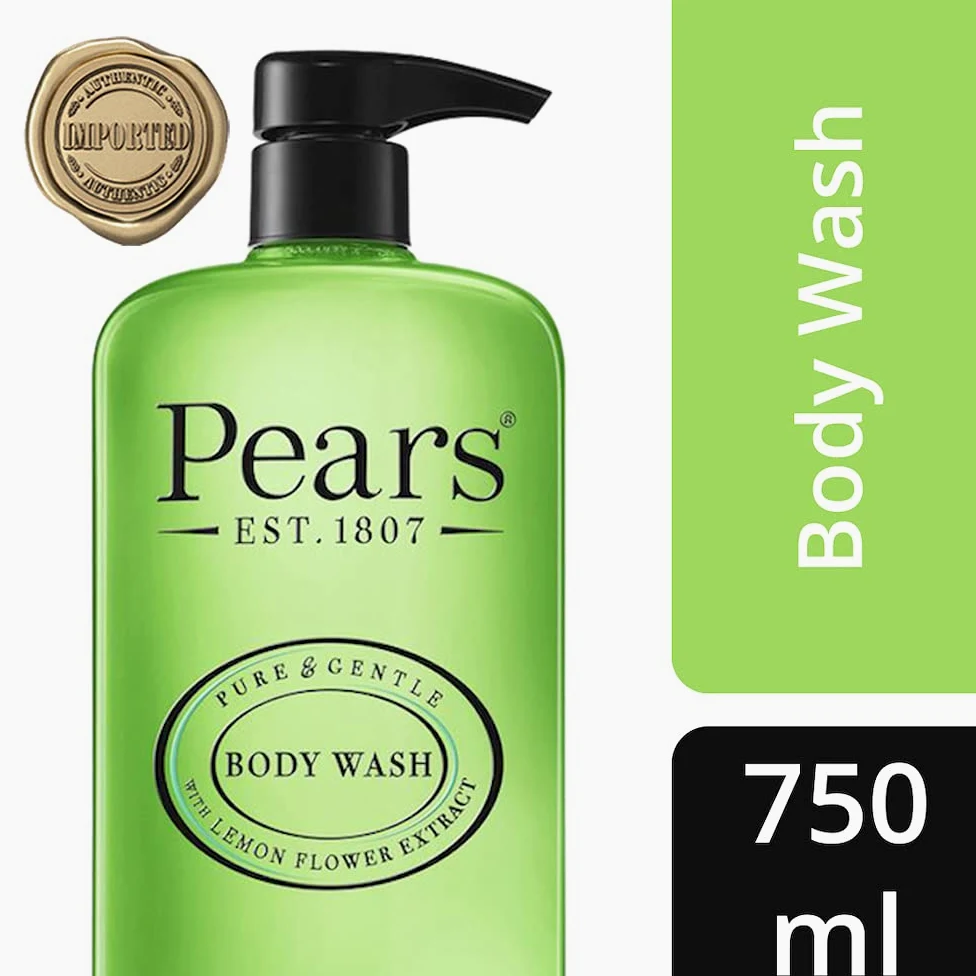 Pears Pure & Gentle Gel Doccia 750ml | Estratto di Fiori di Limone | Realizzato con Oli Naturali e Senza Sapone | Idratazione Nutriente ed Estratti Naturali