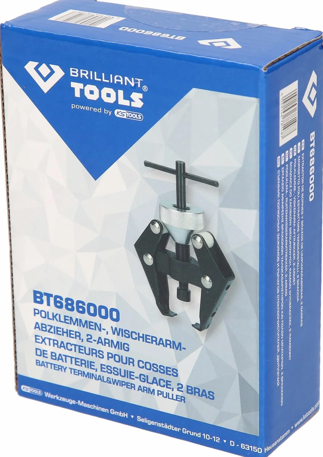 BRILLIANT TOOLS BT686000 Morsetto poli, estrattore tergicristalli, 2 braccia