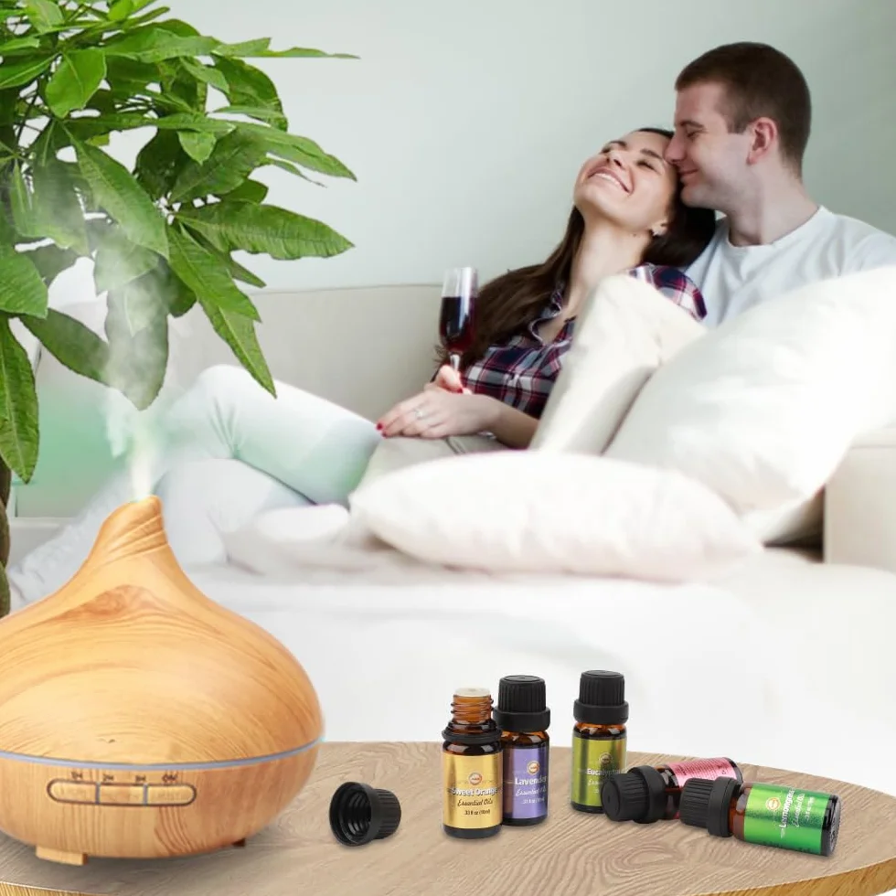 Set di Oli Essenziali 18 x 10 ml per Diffusori, Tea Tree Lavanda Rosmarino Eucalipto