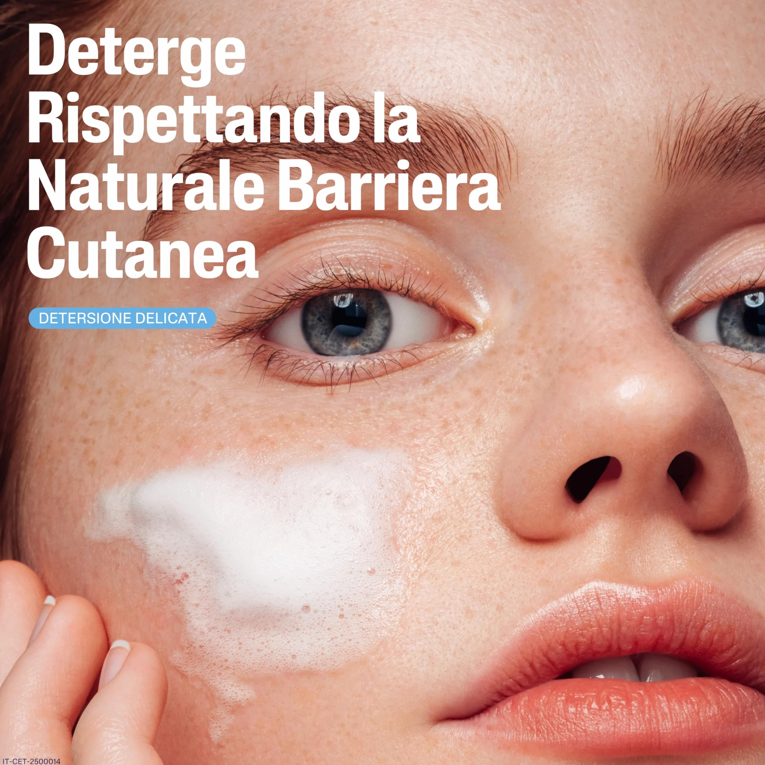 Cetaphil Detergente Viso Schiumogeno Idratante, per Pelle Normale, Secca e Sensibile, con Aloe Vera, Effetto Lenitivo, Senza Profumo, Formato 473 ml