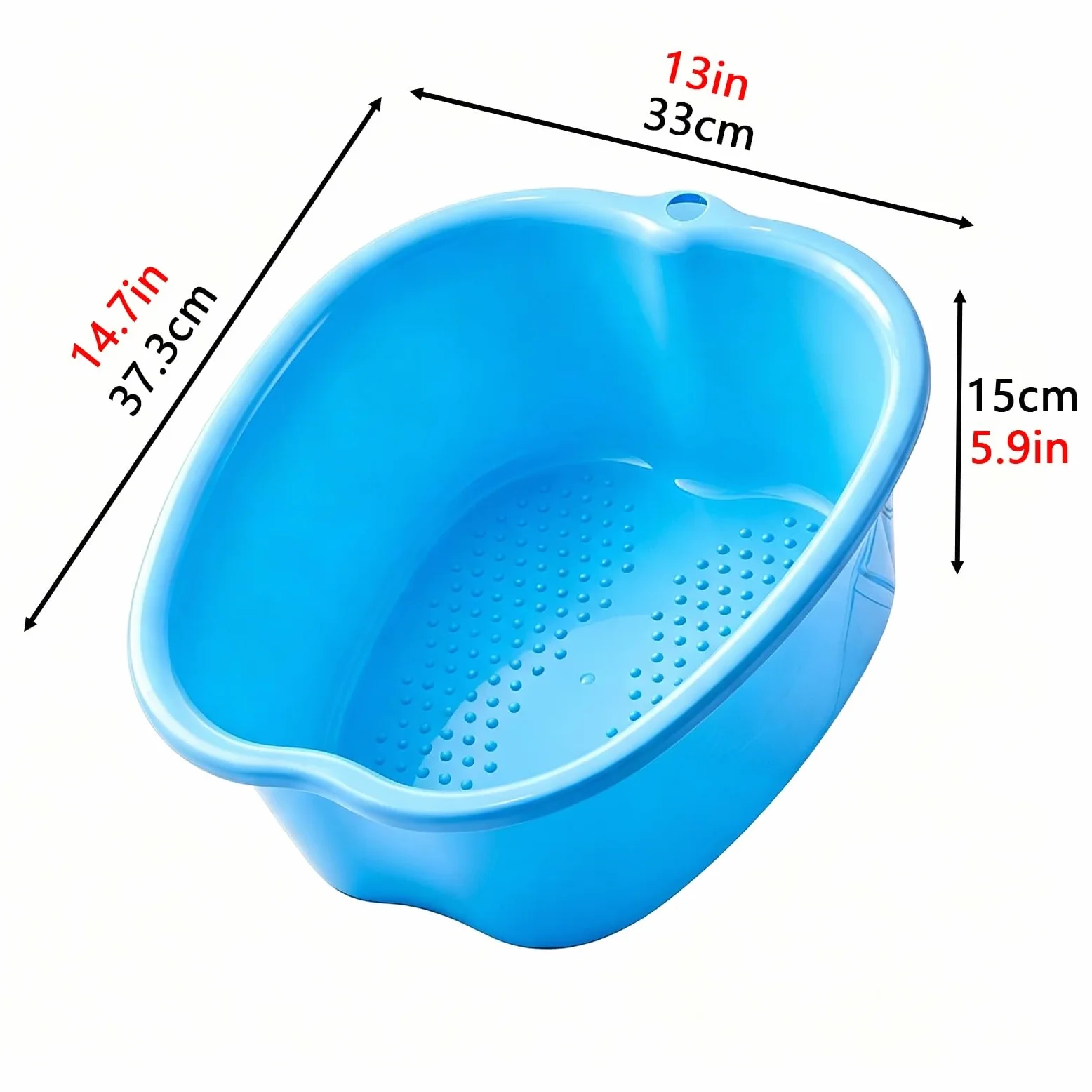 Bacinella for Immersione Dei Piedi, A Forma di Mela Con Fondo Massaggiante | Bacino di Grande Capacità, Materiale Plastico Addensato, Adatto for Uso Domestico(White)