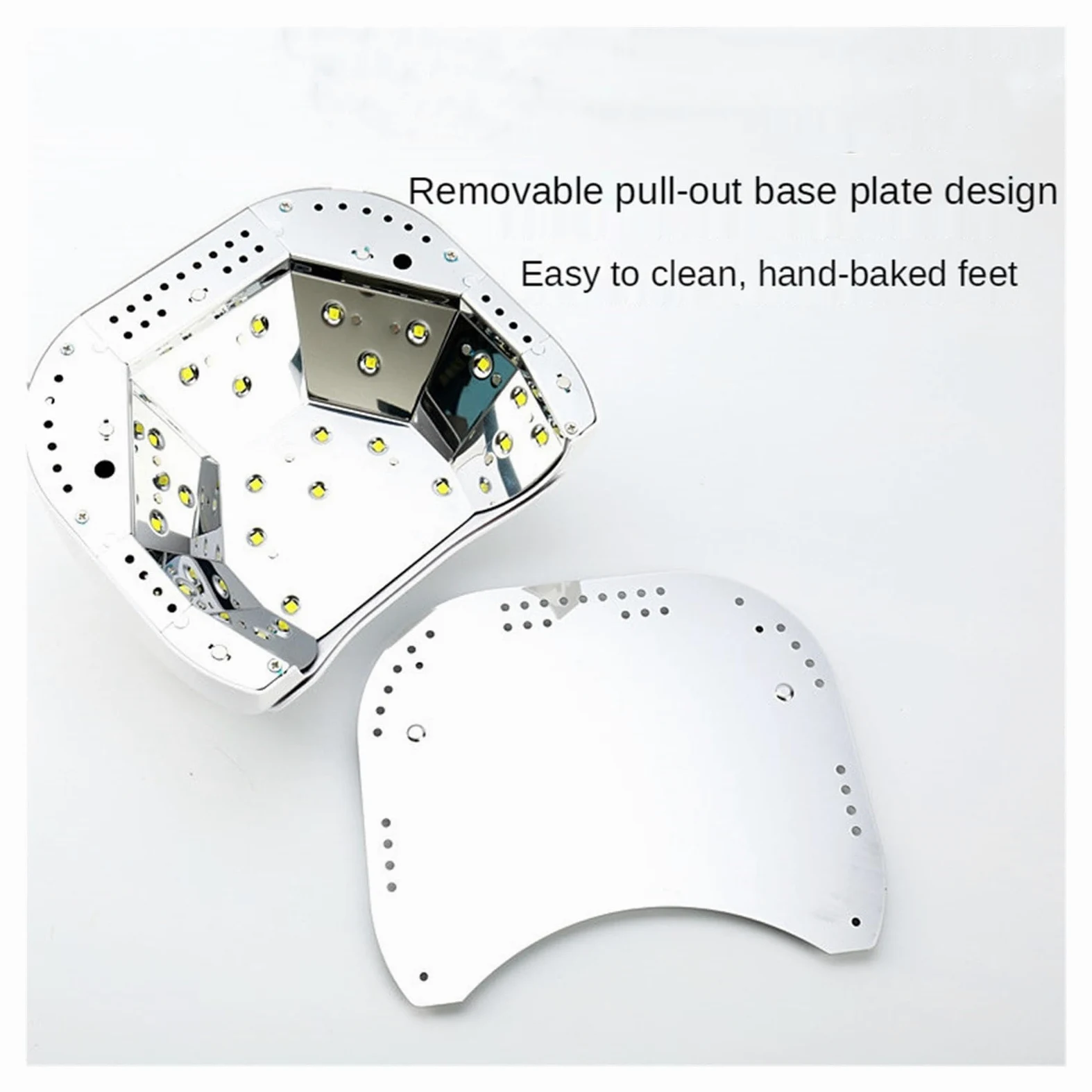Lampada UV per unghie LED ad asciugatura rapida Lampada for unghie a LED UV Lampada a doppio chip UV + LED 48W Essiccatore for unghie a polimerizzazione rapida Temporizzazione digitale Sensore manuale