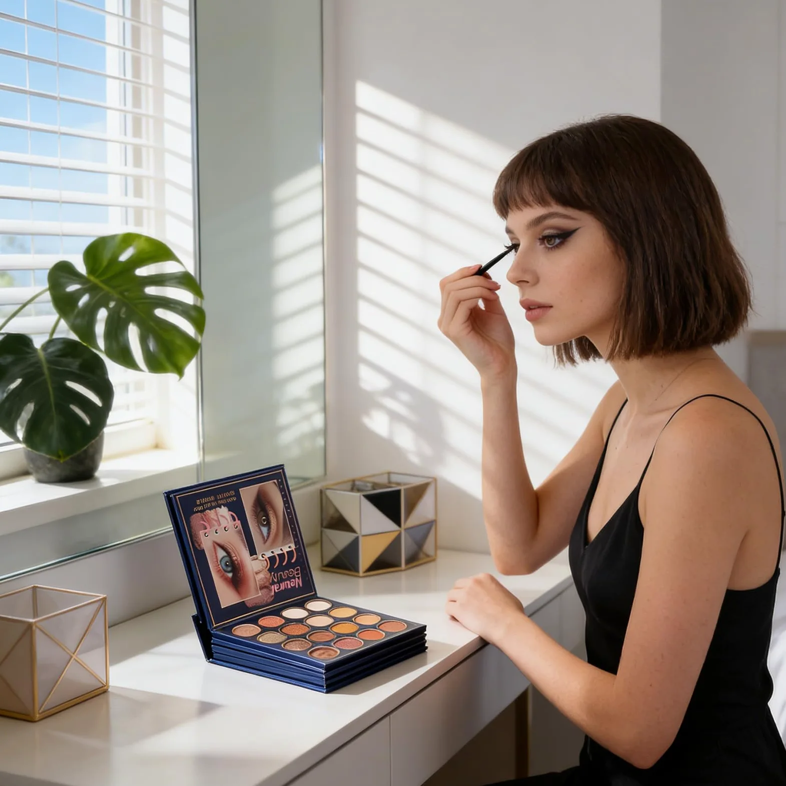 Palette di Ombretti,Colore Per Labbra In Polvere Matte Shimmer A Lunga Durata,Illuminante Ombretti - Ideale per Viso Occhi Labbra Compleanno Feste San Matrimonio Appuntamenti Viaggio e