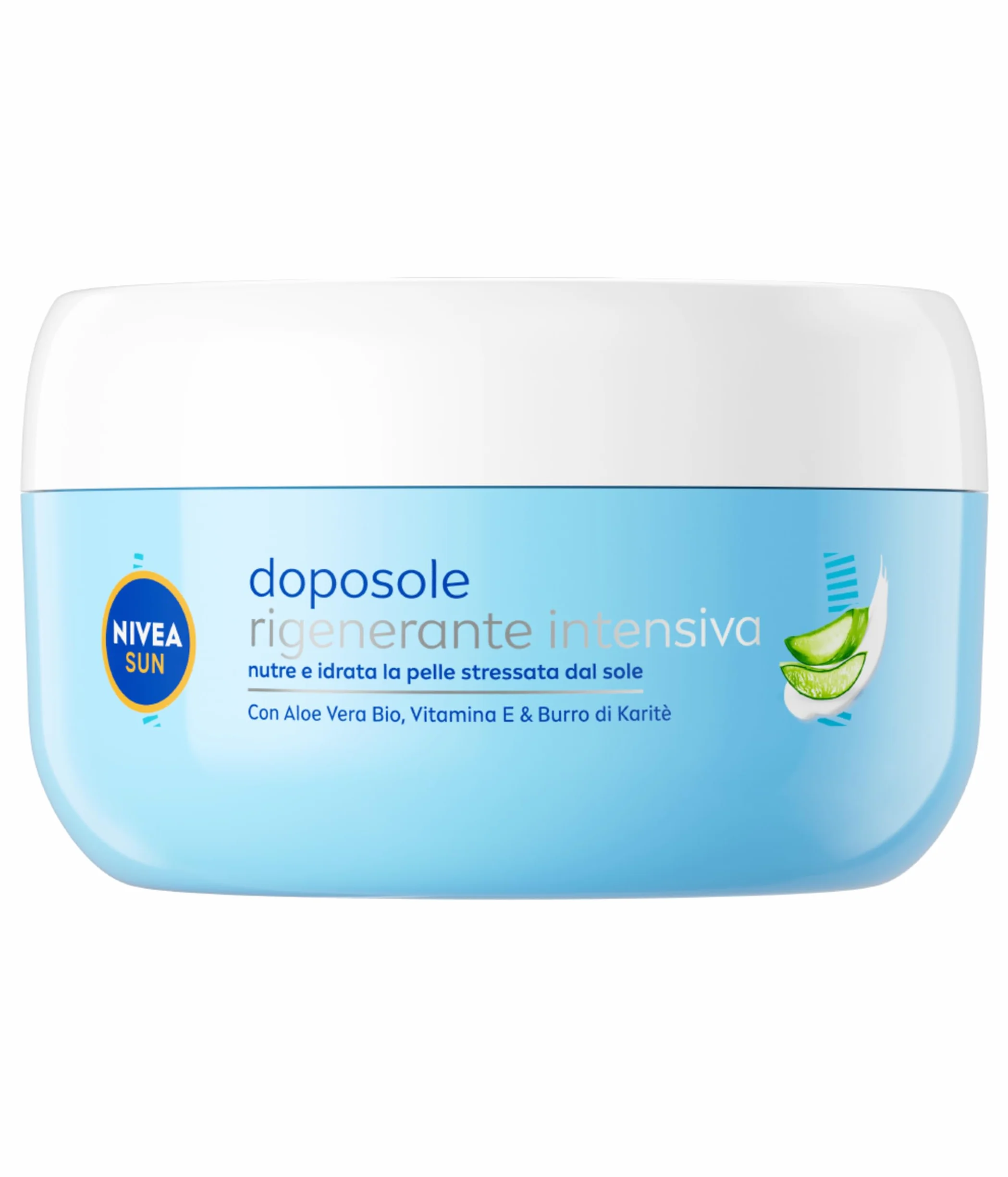 NIVEA SUN Crema Doposole Rigenerante Intensiva 300 ml, Dopo sole idratante 48h, Aloe Vera Bio, Vitamina E, Burro di Karité