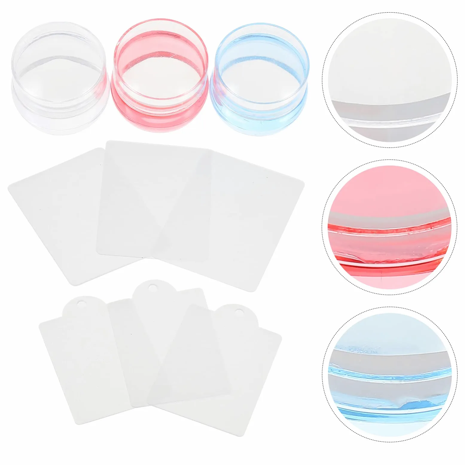 FRCOLOR 9sets Stamping Per Nail Art Stamper Silicone Piastre Per Unghie Per Manicure Design e Facile Usare Per Decorazioni e