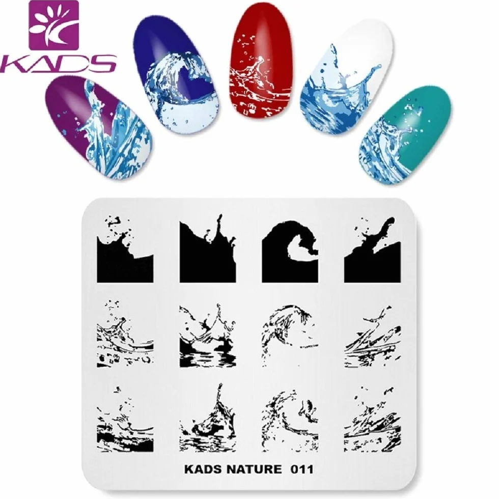 KADS Nail Stamping Piatto Oceno Natura Nail Art Timbro Template DIY Image Template Manicure Stamping Plate Stencil Tools (NA011)