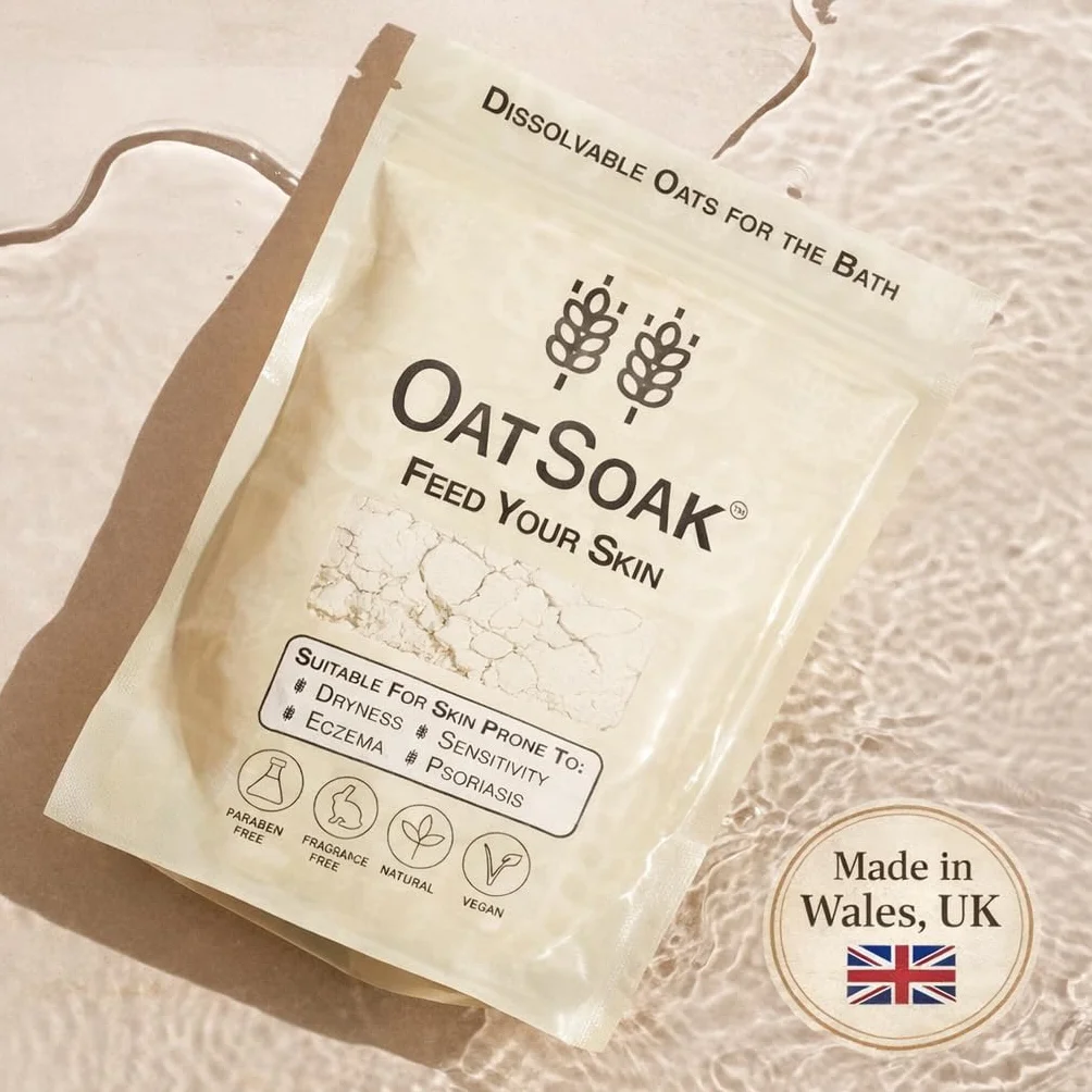 OatSoak - Avena colloidale da 100 g, sollievo dalla varicella, bagno lenitivo per prurito, psoriasi, eczema, varicella e scottature solari, cura della pelle naturale