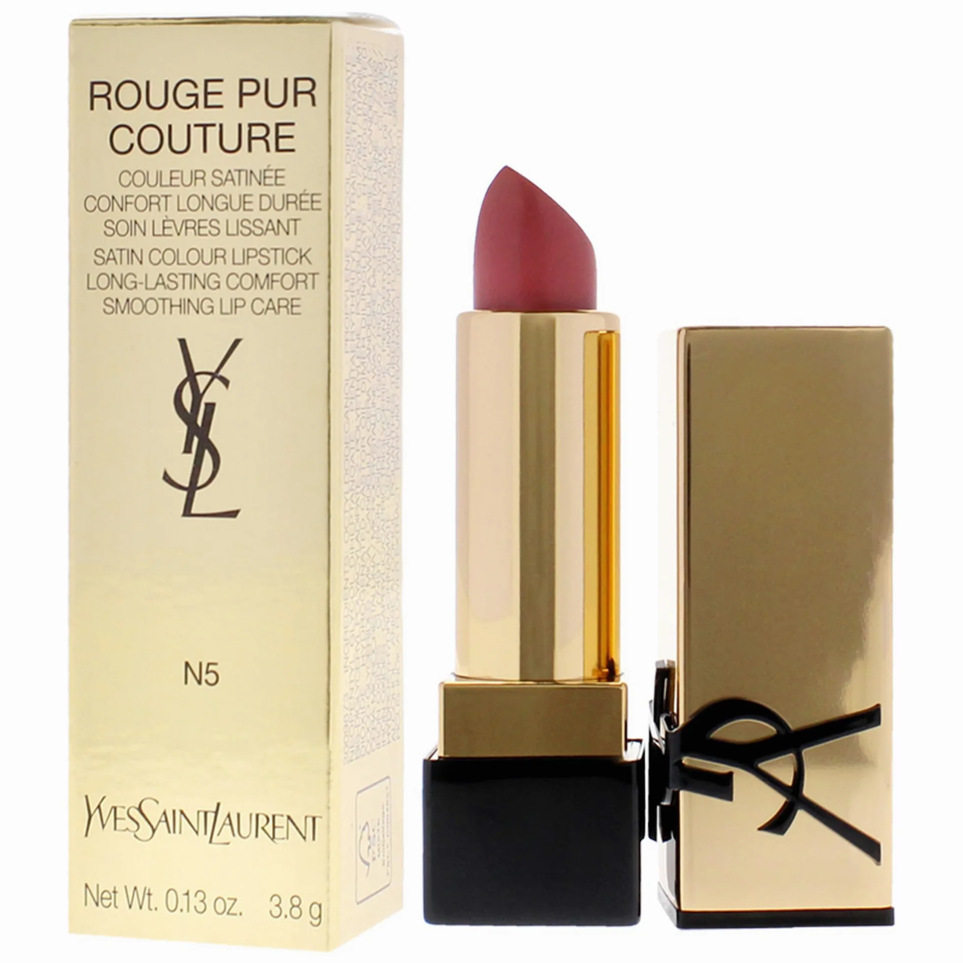 Rosso Puro Couture Satin Lipstick - N5 Tribute Nude by Yves Saint Laurent for Women - Rossetto da 0,13 oz