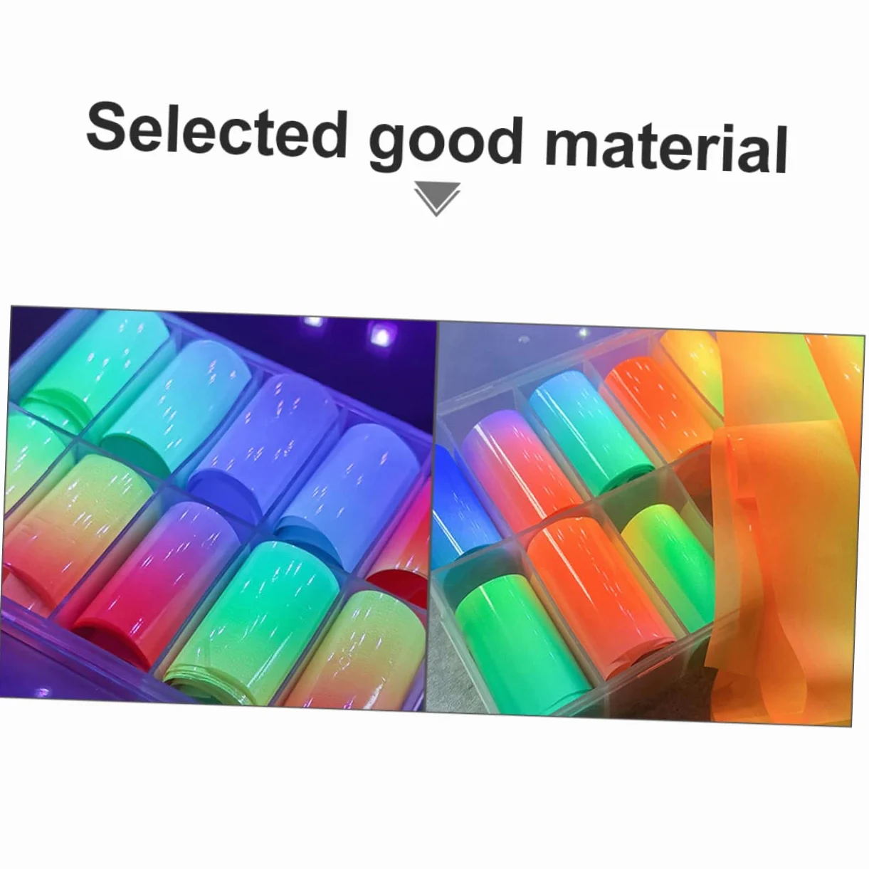 Healeved Adesivi Per Unghie Fluorescenti Decorazioni Nail Art Per Unghie Facili Applicare Manicure e Speciali
