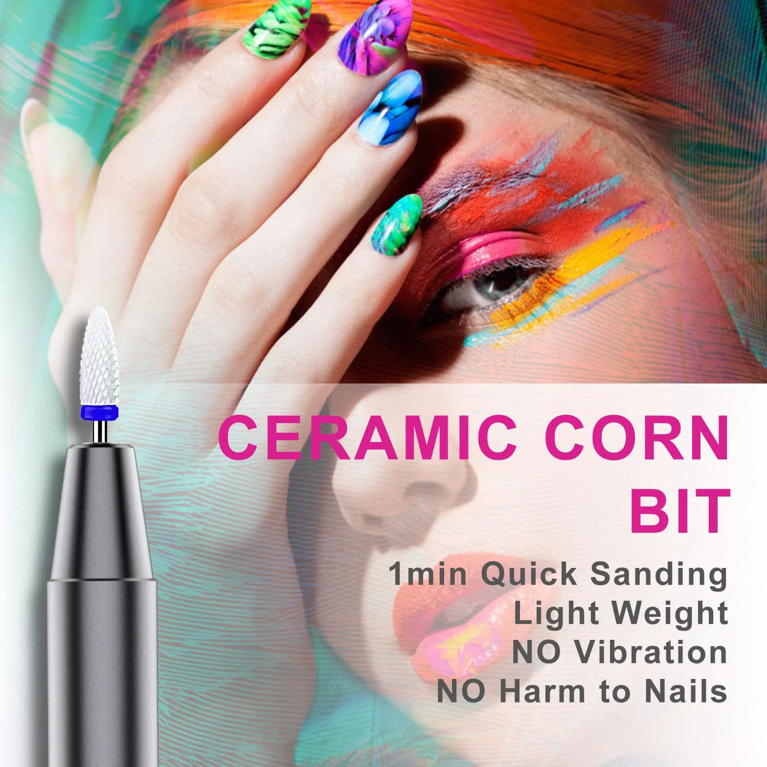 Xoali Fresa per Unghie 25000RPM Lima Elettrica 12 in 1 Professionale Portatile con Punta in Ceramica Velocità Regolabile Kit Manicure Pedicure