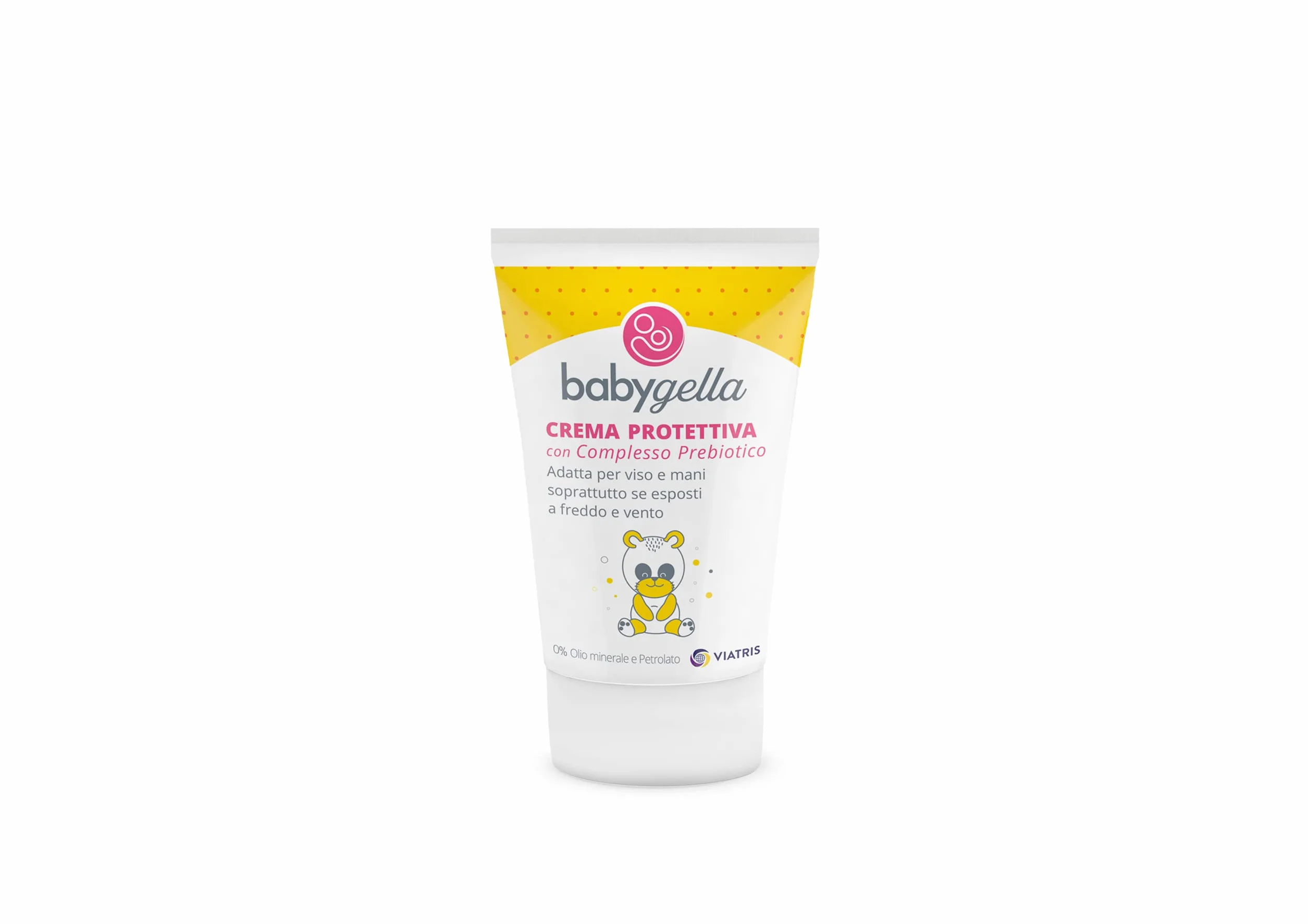 Babygella Crema Protettiva, Crema Viso Neonato con Burro di Karité e Olio di Crusca di Riso, Azione Protettiva e Nutriente, Confezione da 50 ml