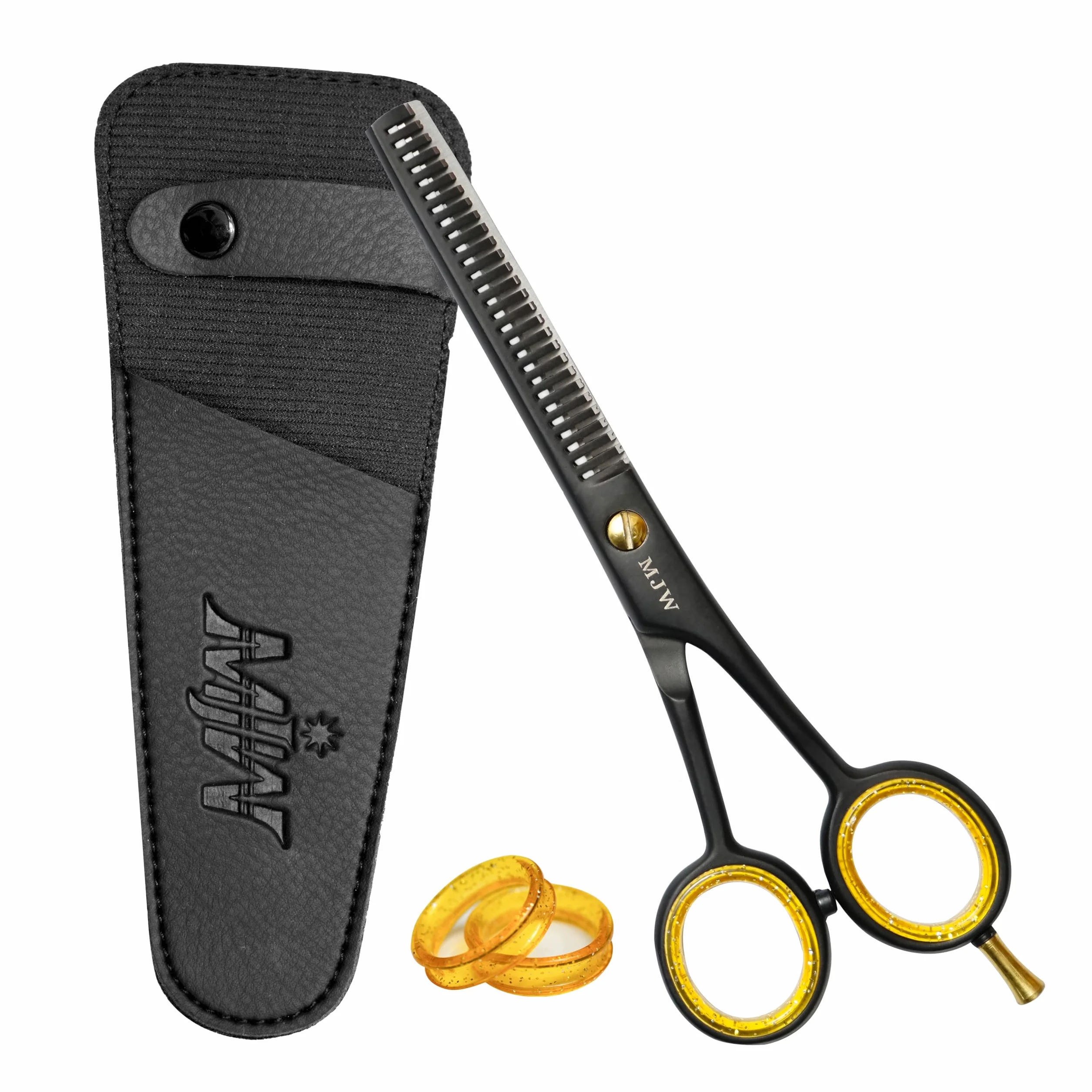 MJW Forbici per Sfoltire i Capelli in Acciaio Inossidabile - Cesoie per Barbiere e Parrucchiere