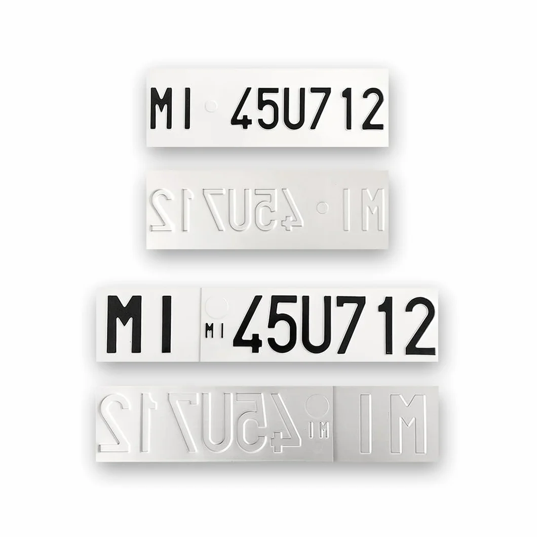 Targhe Personalizzate Modello Kit Completo 1985-1994 Alluminio Catarifrangente Made in Italy
