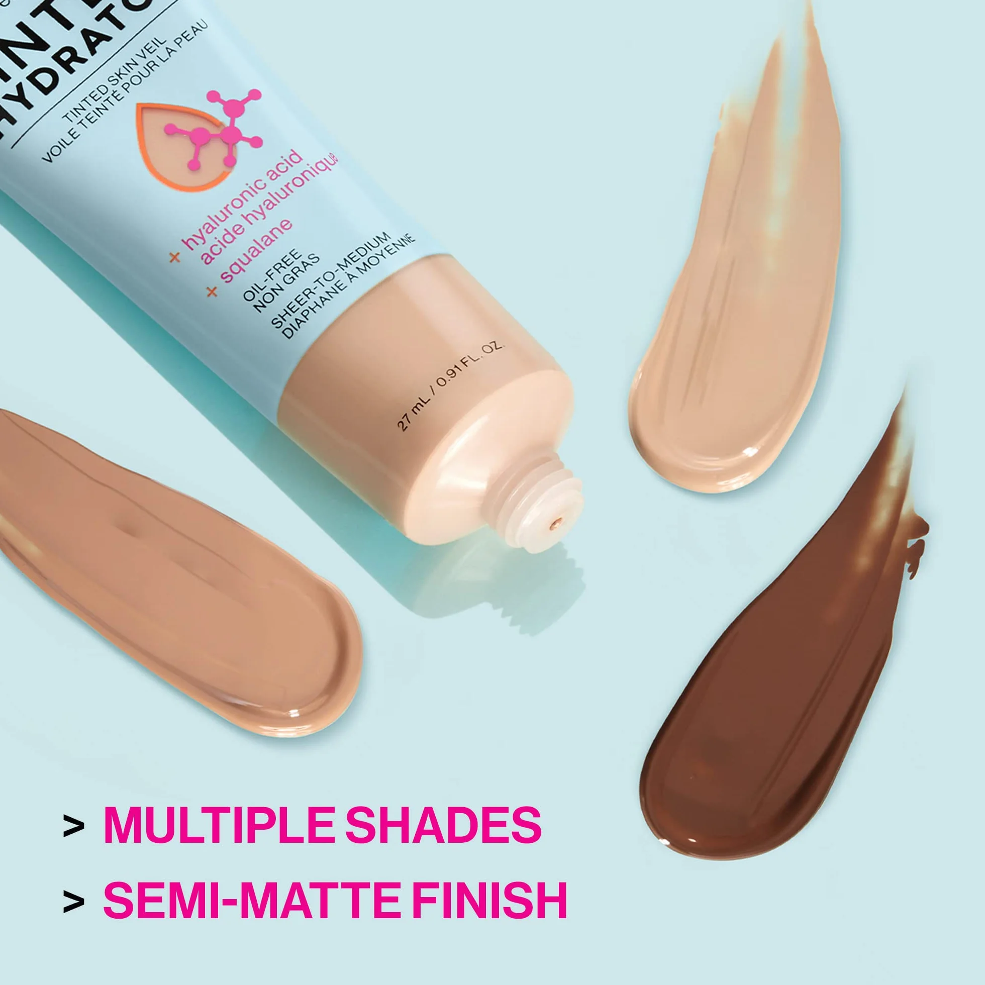 Wet n Wild, Bare Focus Tinted Hydrator, Crema Viso Colorata Idratante con Acido Ialuronico e Squalano Vegano, Texture Leggera, Copertura Media e Finish Matte Luminoso, Light Medium