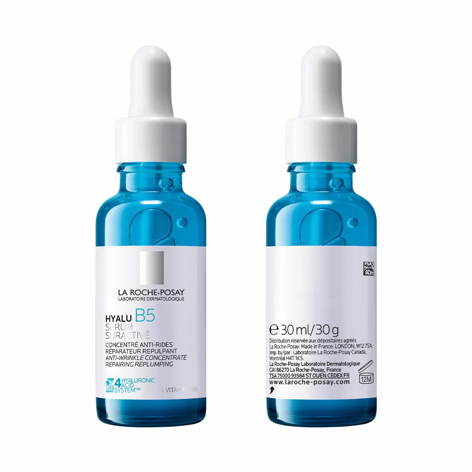 La Roche Posay Hyalu B5 Siero Concentrato Anti-Rughe, Adatto a tutti i Tipi di Pelle e Fototipi, Effetto Rivitalizzante, Pelle Rimpolpata, Con 4 Tipi di Acido Ialuronico e Routine Correlate