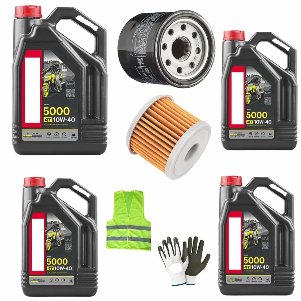 Kit Tagliando Moto YAMAHA MT 09 900 TRACER ABS 4L Olio 10W40 4T HC-TECH + Filtro Olio