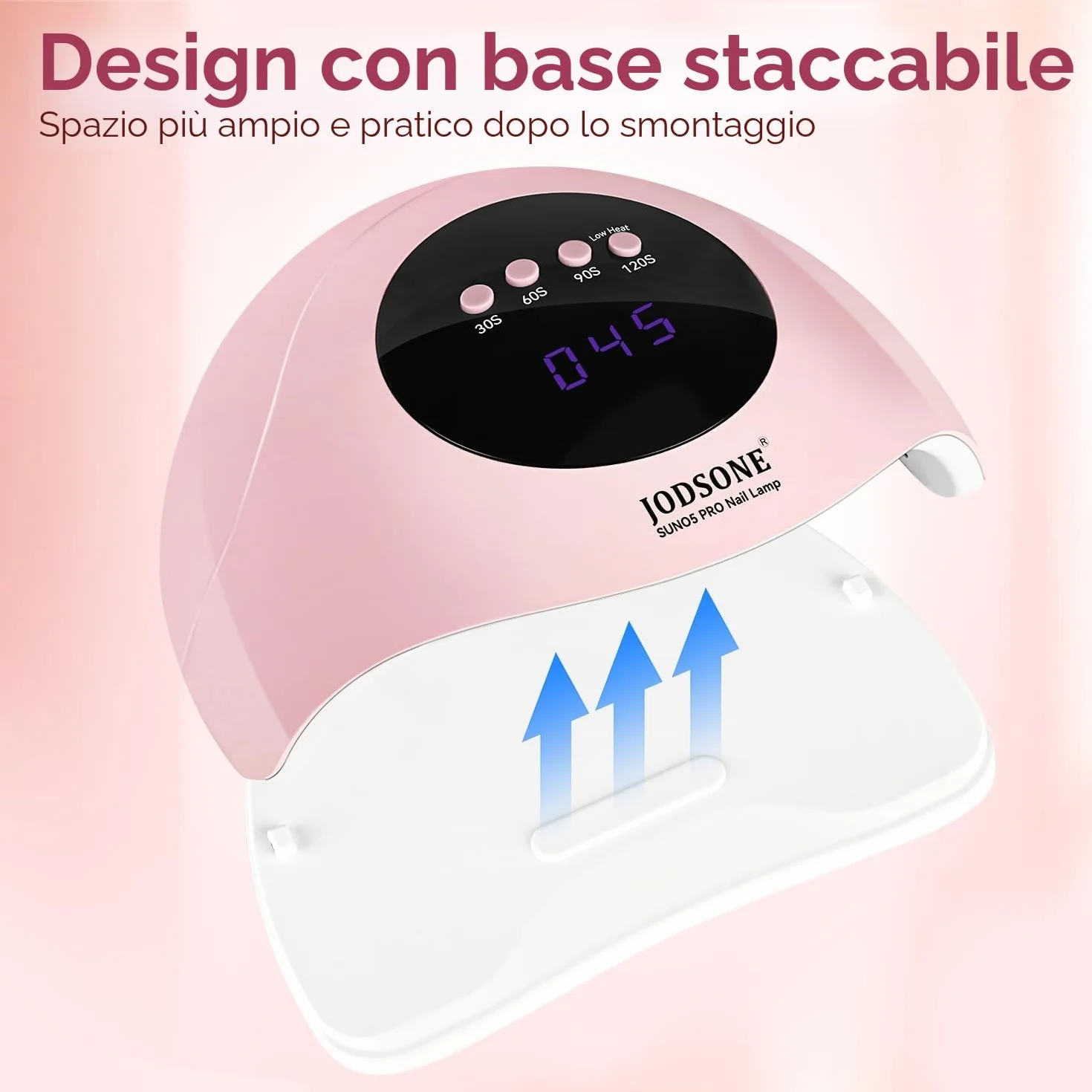 Lampada UV LED Unghie Professionale 24 LED 4 Timer 30/60/90/120S Sensore Movimento Base Staccabile