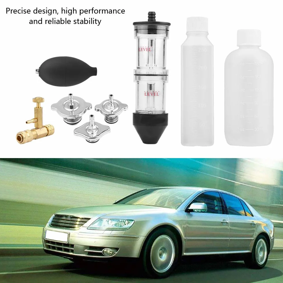 Tester guarnizione cilindro rilevatore perdite testata CO2 con 3 adattatori a baionetta Kit calibro automatico
