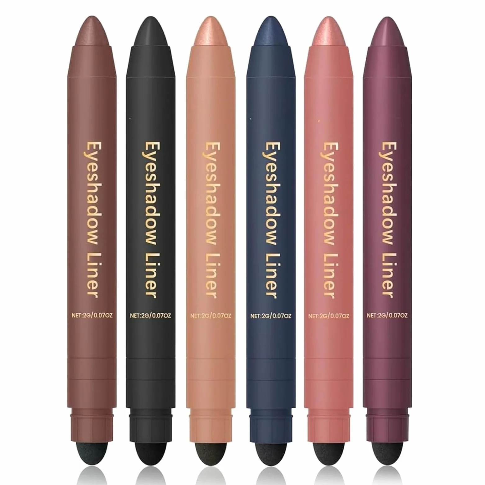 Eyeliner impermeabile 2026 - Eyeliner ad asciugatura rapida, colore nero con spugna Shadow Liner 2 in 1 Eye liner Eyeshadow resistente alle sbavature, colore nero