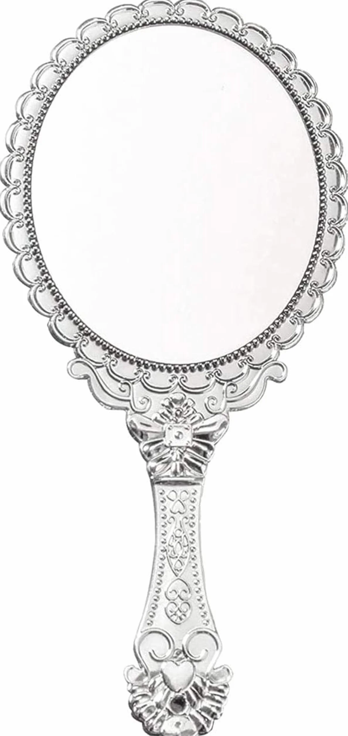 Specchio a mano retrò per parrucchiere accessori trucco argento